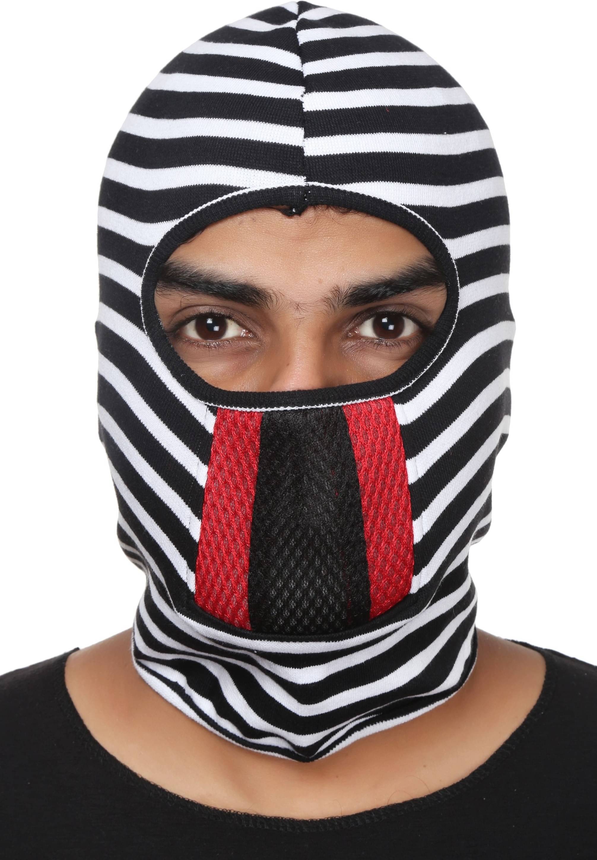     			Im unique Black/White Solid Cotton Face Cover