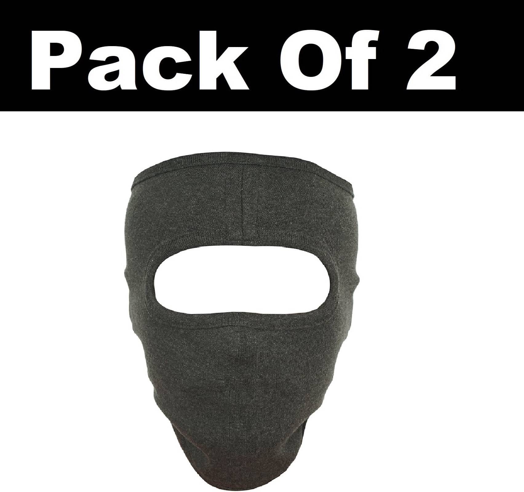     			Im unique Gray Solid Cotton Face Cover