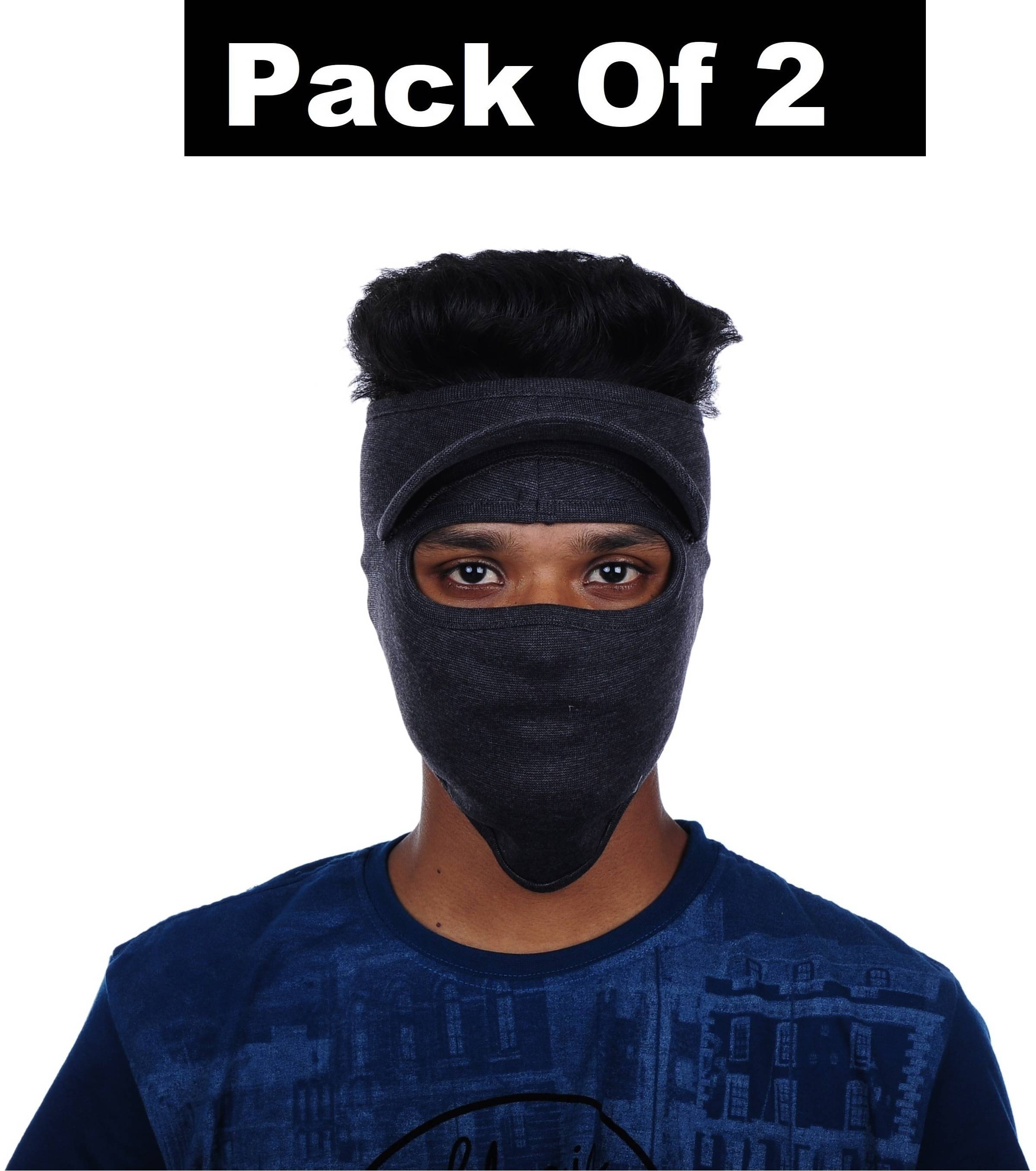     			Im unique Gray Solid Cotton Face Cover