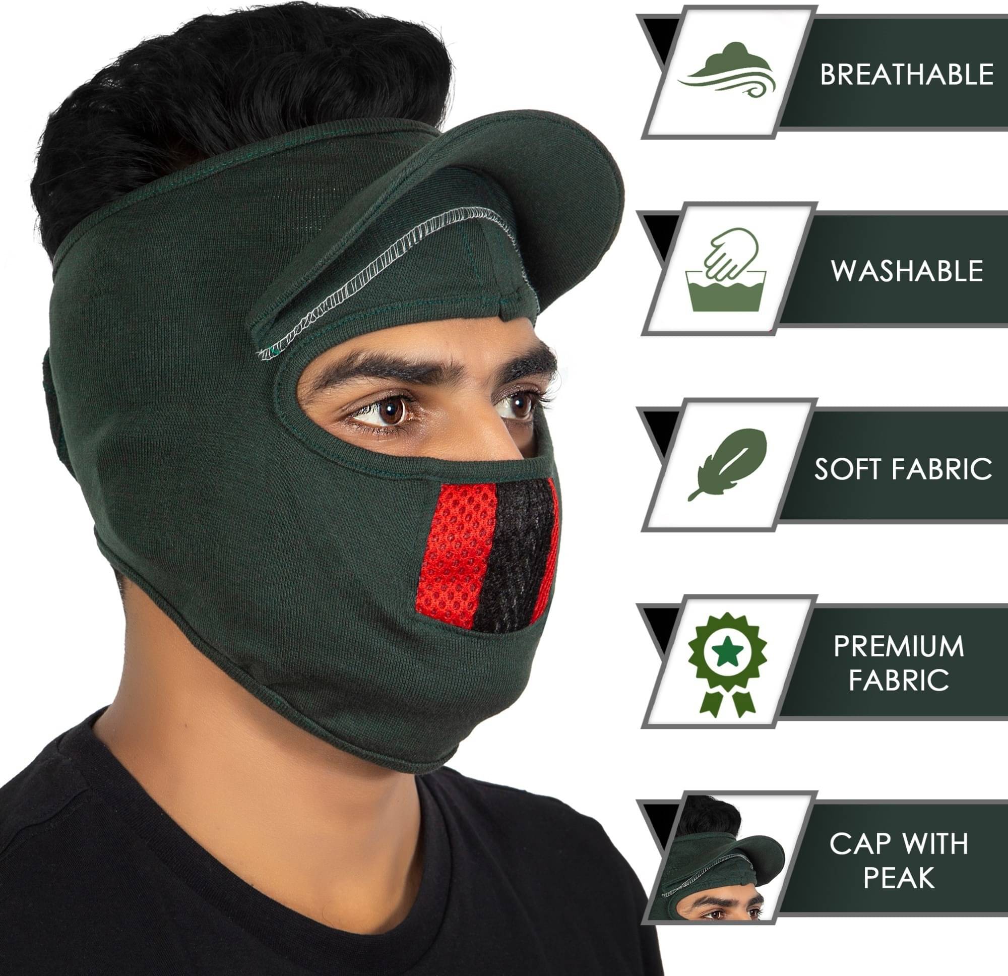 Im unique Green Solid Cotton Face Cover Im unique Green Solid Cotton Face Cover