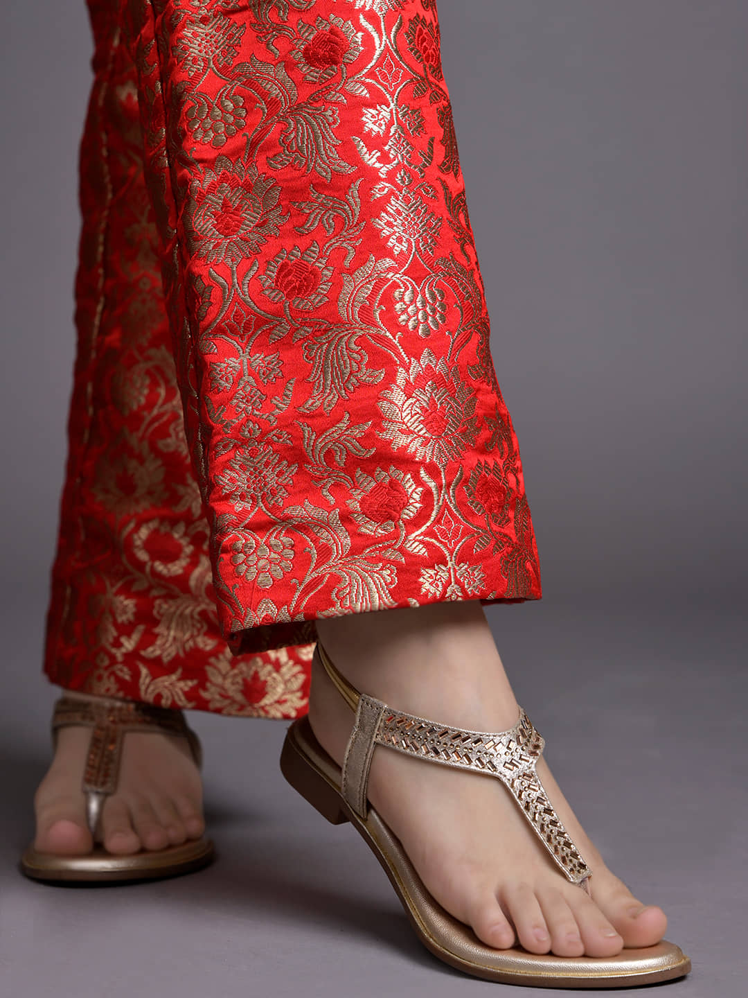 Stylestry Gold Women's Flats