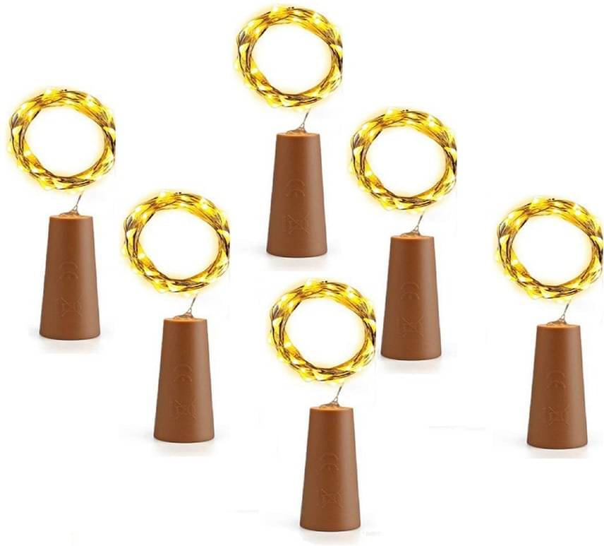     			ZESTRUM Gold 3M Cork light ( Pack of 6 )