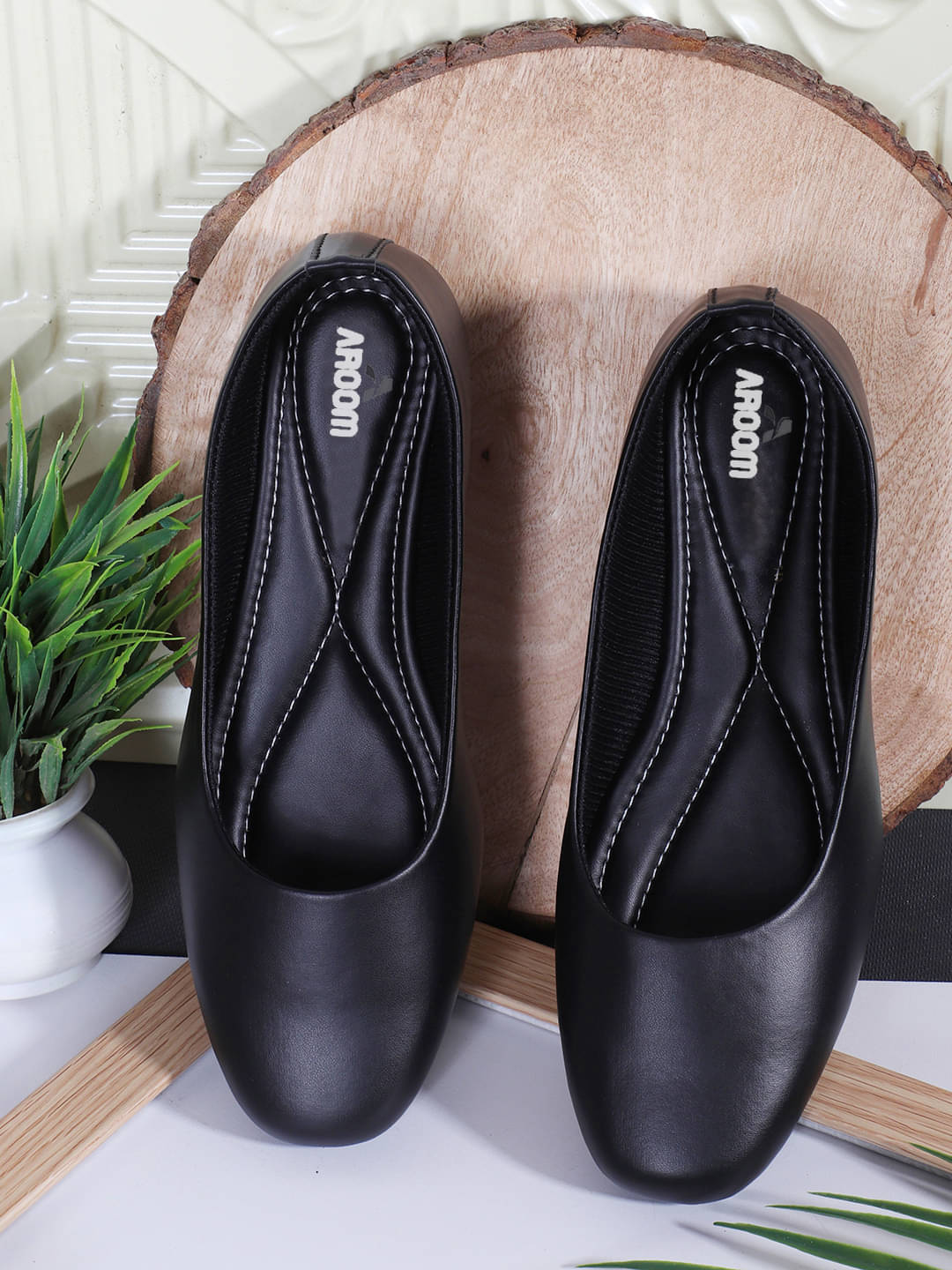 Aroom Black Women's Formal Ballerinas Aroom Black Women's Formal Ballerinas