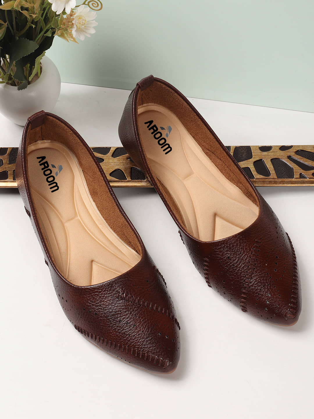 Aroom Brown Women's Casual Ballerinas - Casual Shoes | Buy online on ZillyBuy
