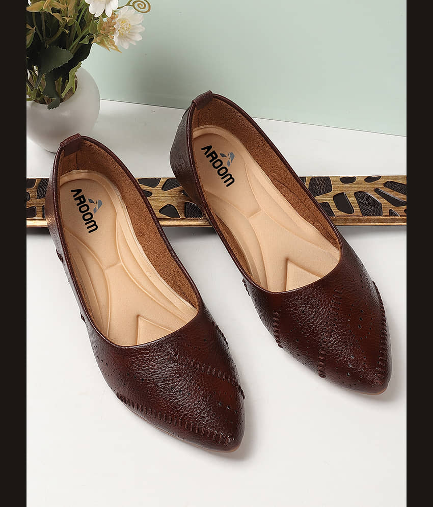 Aroom Brown Women's Casual Ballerinas - Casual Shoes | Buy online on ZillyBuy