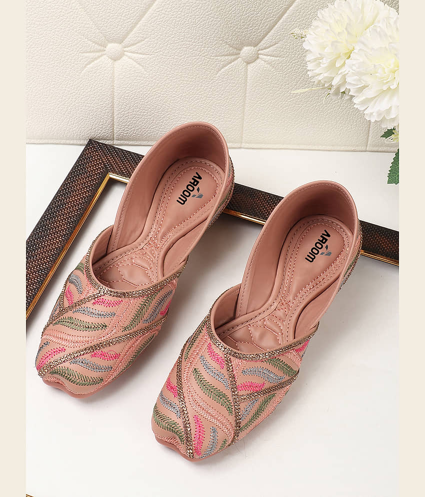 Aroom Peach Women's Ethnic Ballerinas - Casual Shoes | Buy online on ZillyBuy