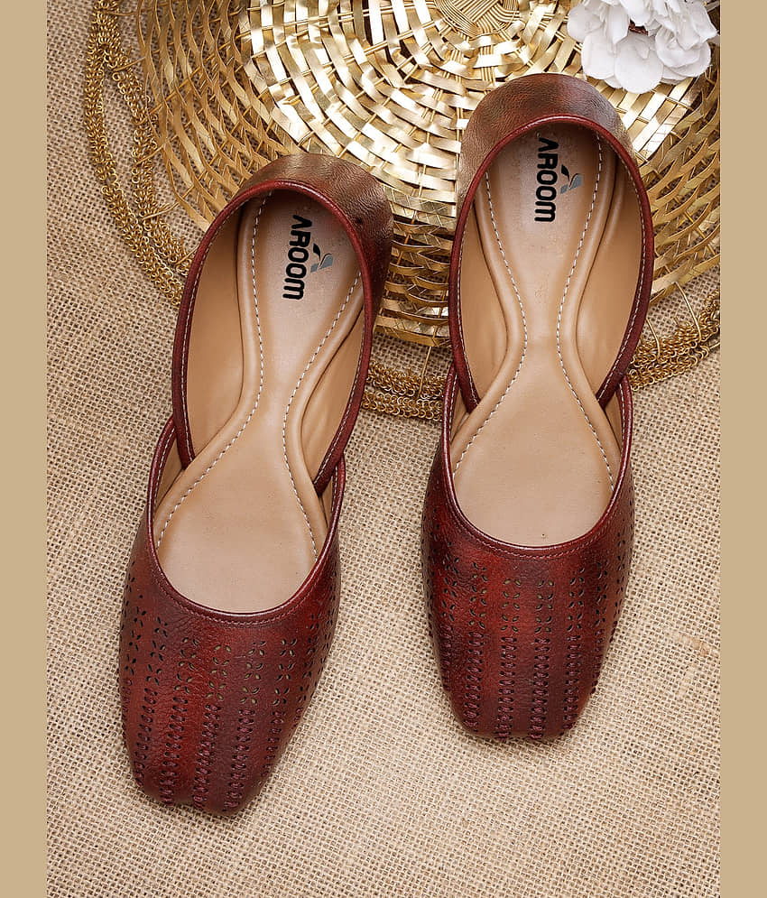 Aroom Brown Women's Ethnic Ballerinas - Casual Shoes | Buy online on ZillyBuy