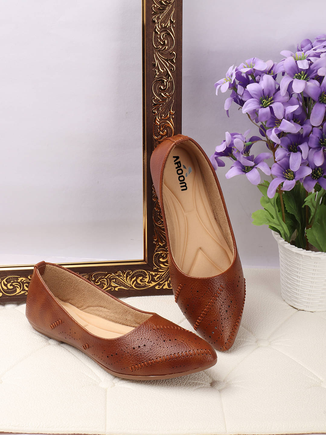 Aroom Tan Women's Casual Ballerinas Aroom Tan Women's Casual Ballerinas