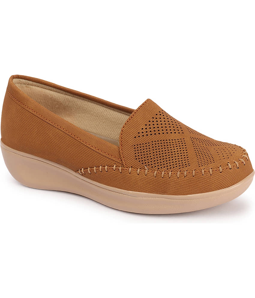 Aroom Tan Women's Loafers - Casual Shoes | Buy online on ZillyBuy