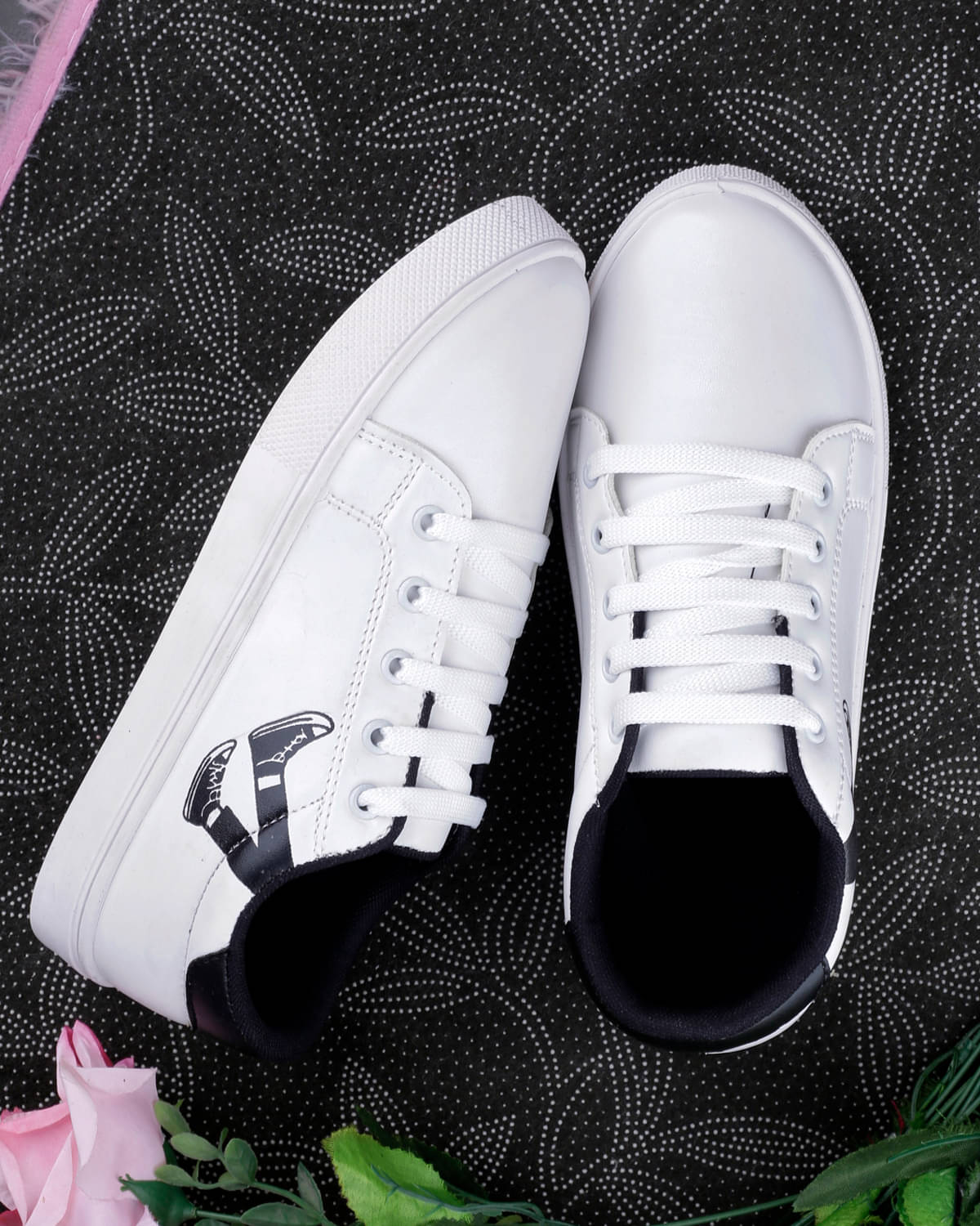     			Aroom White Women's Sneakers