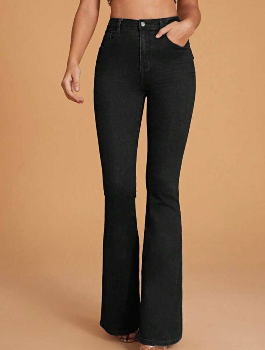 Broadstar - Black Cotton Bootcut Women's Jeans ( Pack of 1 ) - Jeans | Buy online on ZillyBuy