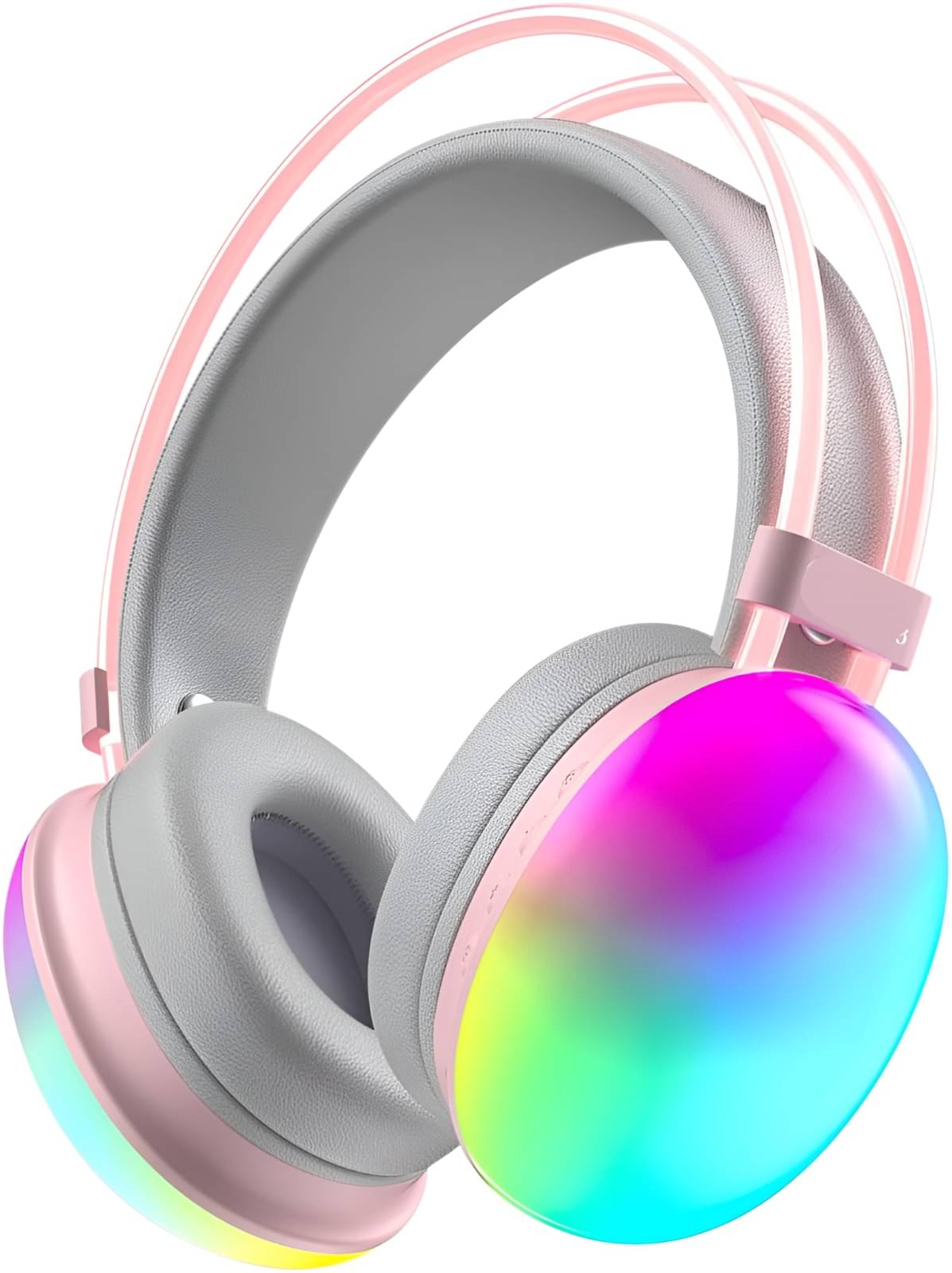     			COREGENIX B30 LED Bluetooth Bluetooth Headphone Over Ear 30 Hours Playback Noise isolation,Powerfull bass IPX5(Splash & Sweat Proof) Pink