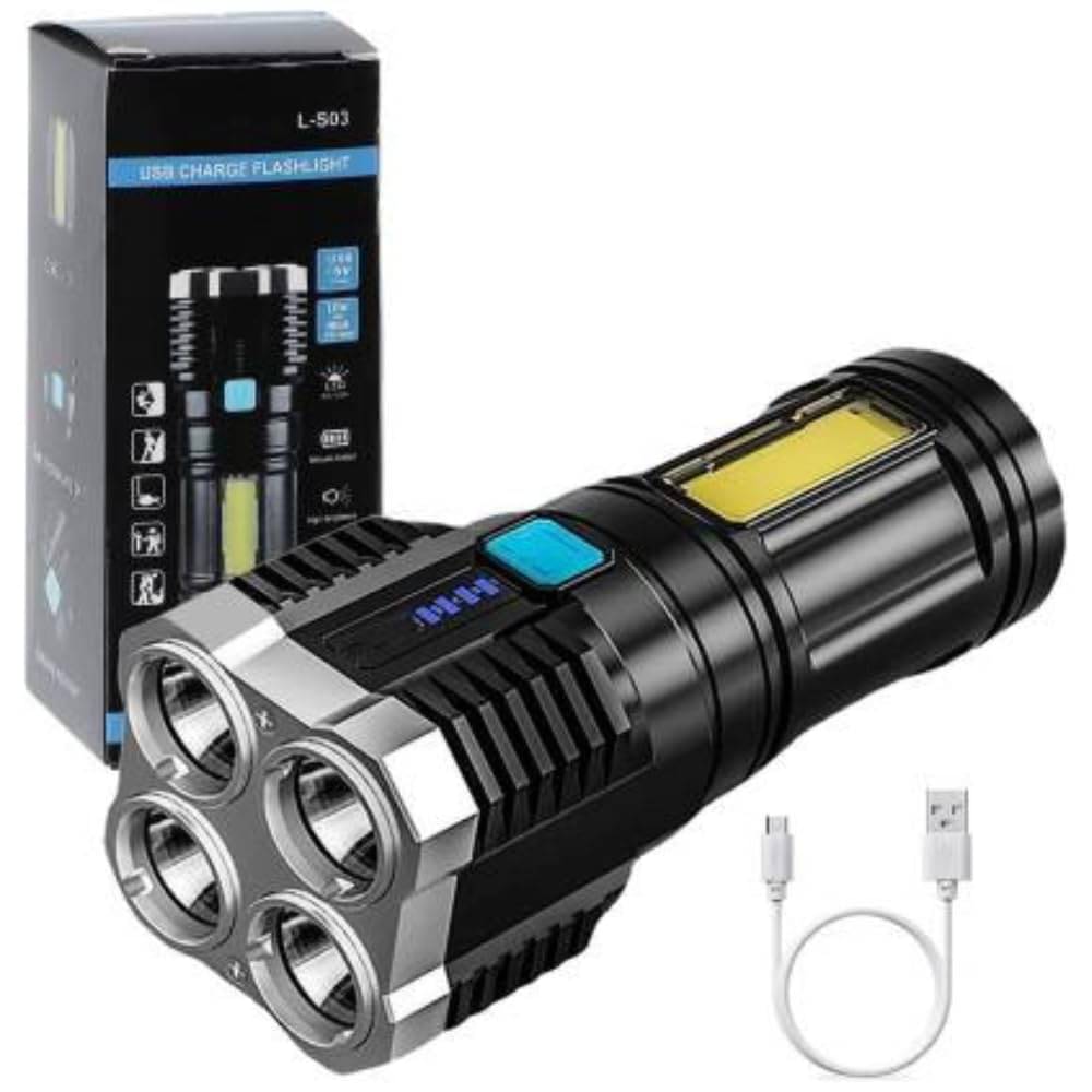 DHS Mart - 3W Rechargeable Flashlight Torch ( Pack of 1 ) DHS Mart - 3W Rechargeable Flashlight Torch ( Pack of 1 )