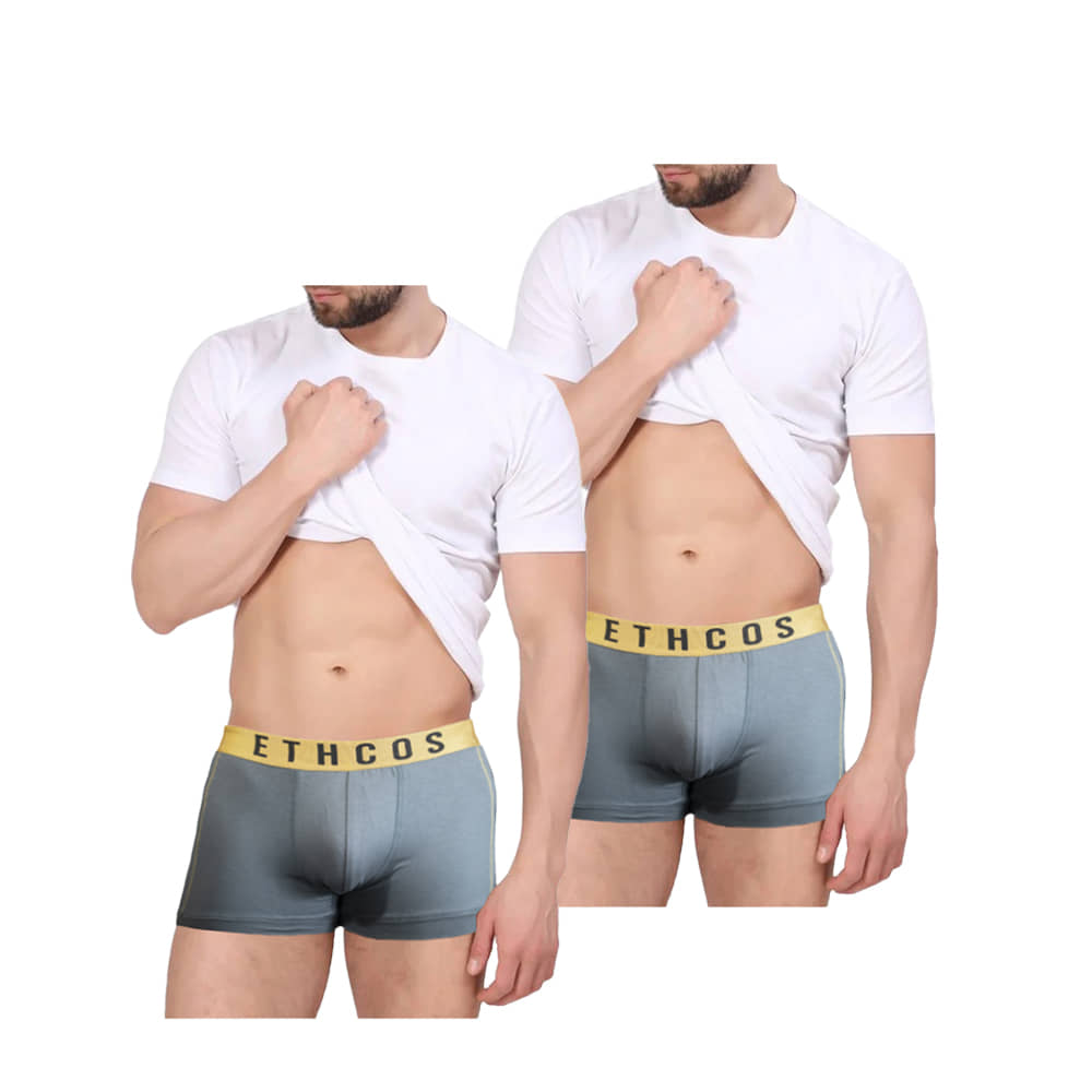 ETHCOS Pack of 2 Modal Trunks For Men's ( Grey )