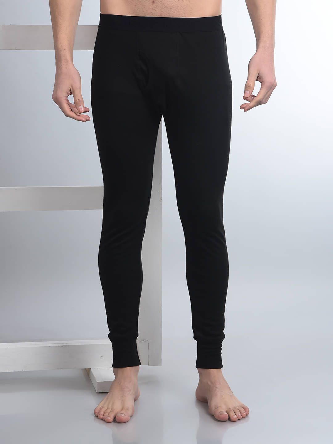     			Force NXT Pack of 1 Cotton Blend Thermal Bottoms For Men's ( Black )