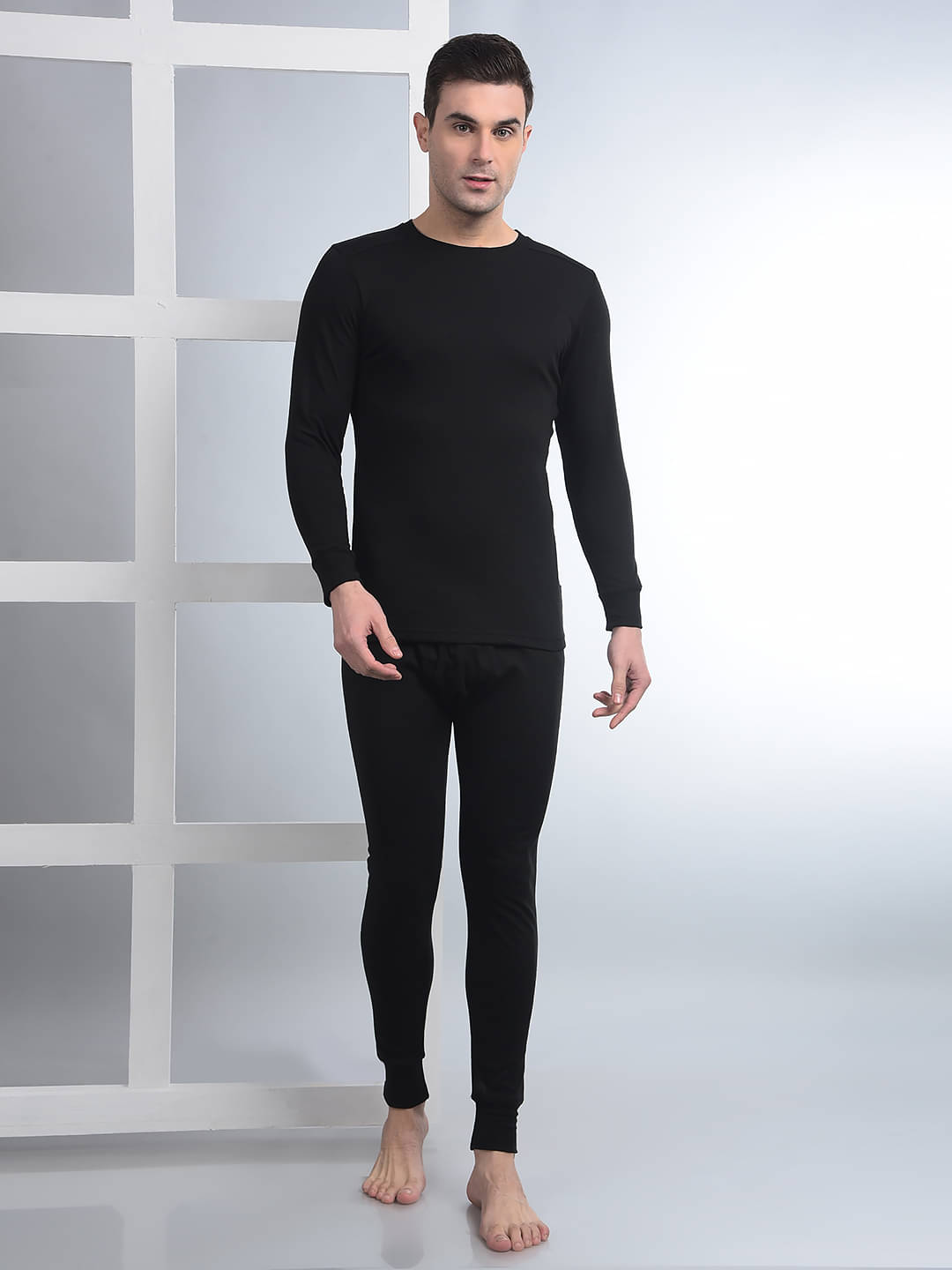 Force NXT Pack of 1 Cotton Blend Thermal Sets For Men's ( Black ) Force NXT Pack of 1 Cotton Blend Thermal Sets For Men's ( Black )