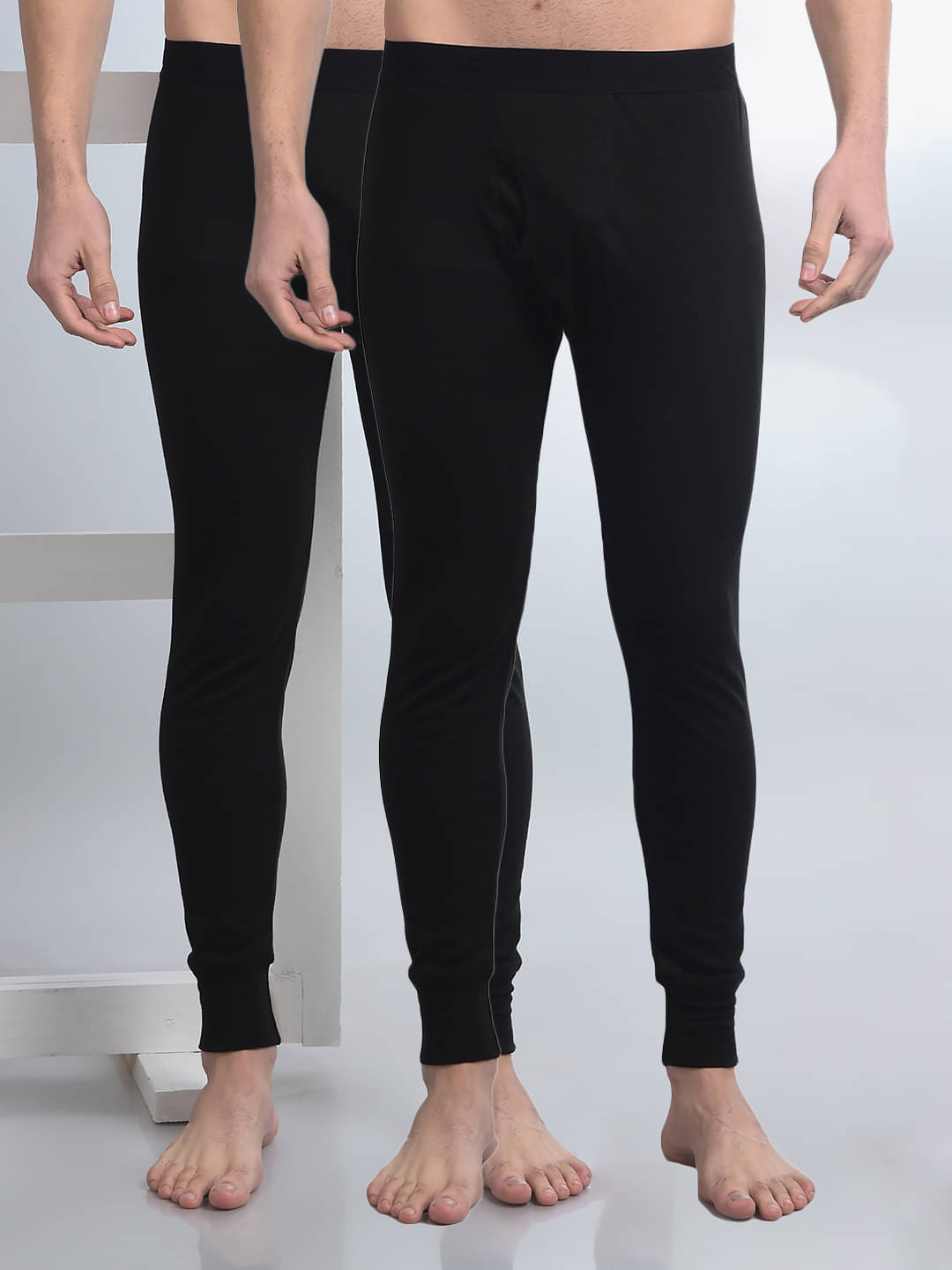 Force NXT Pack of 2 Cotton Blend Thermal Bottoms For Men's ( Black ) Force NXT Pack of 2 Cotton Blend Thermal Bottoms For Men's ( Black )