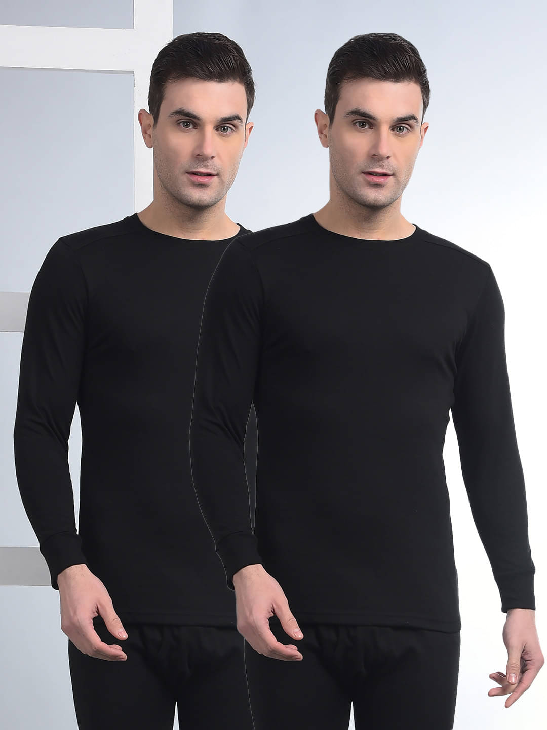 Force NXT Pack of 2 Cotton Blend Thermal Tops For Men's ( Black ) Force NXT Pack of 2 Cotton Blend Thermal Tops For Men's ( Black )