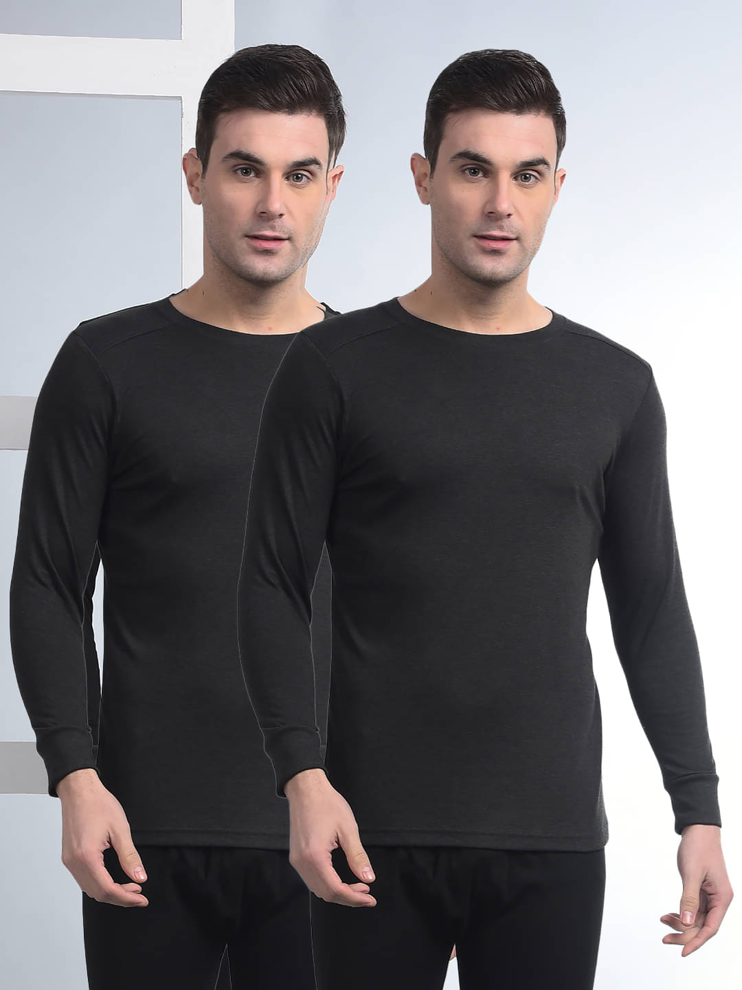 Force NXT Pack of 2 Cotton Blend Thermal Tops For Men's ( Charcoal ) Force NXT Pack of 2 Cotton Blend Thermal Tops For Men's ( Charcoal )