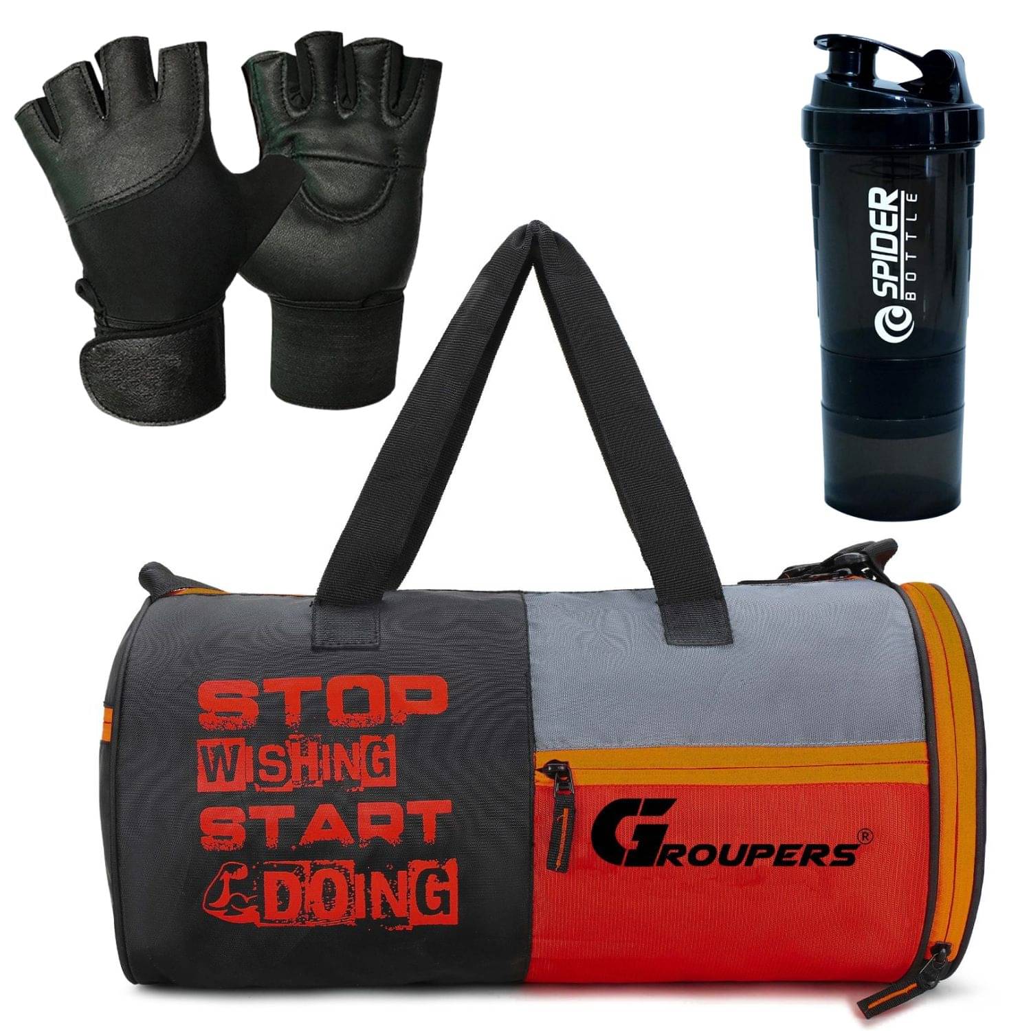     			GROUPERS Polyester BLACK 25 Ltrs Gym Bag