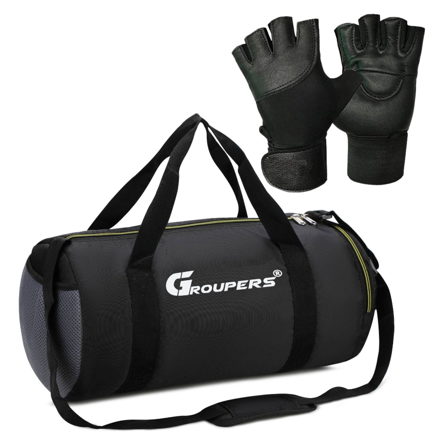     			GROUPERS Polyester BLACK 25 Ltrs Gym Bag
