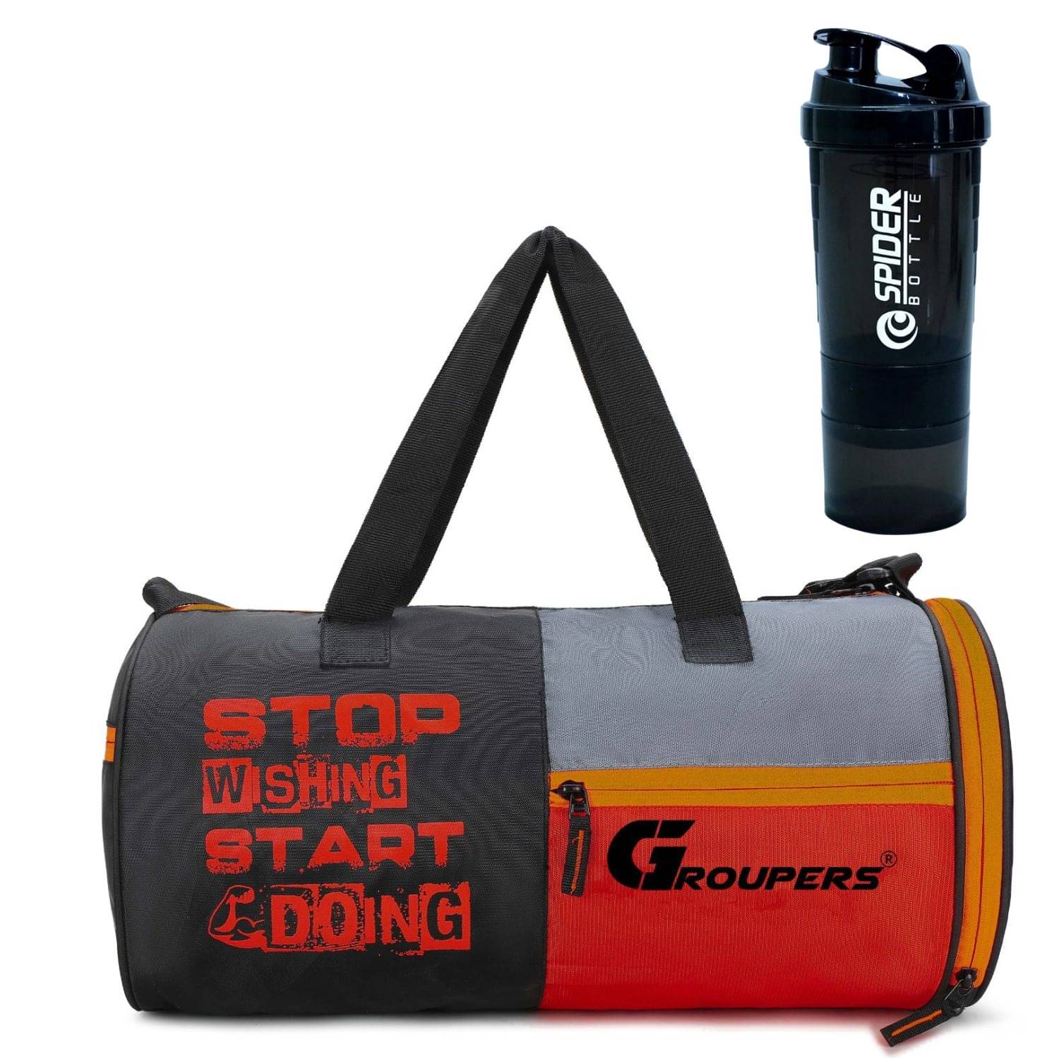     			GROUPERS Polyester BLACK 25 Ltrs Gym Bag