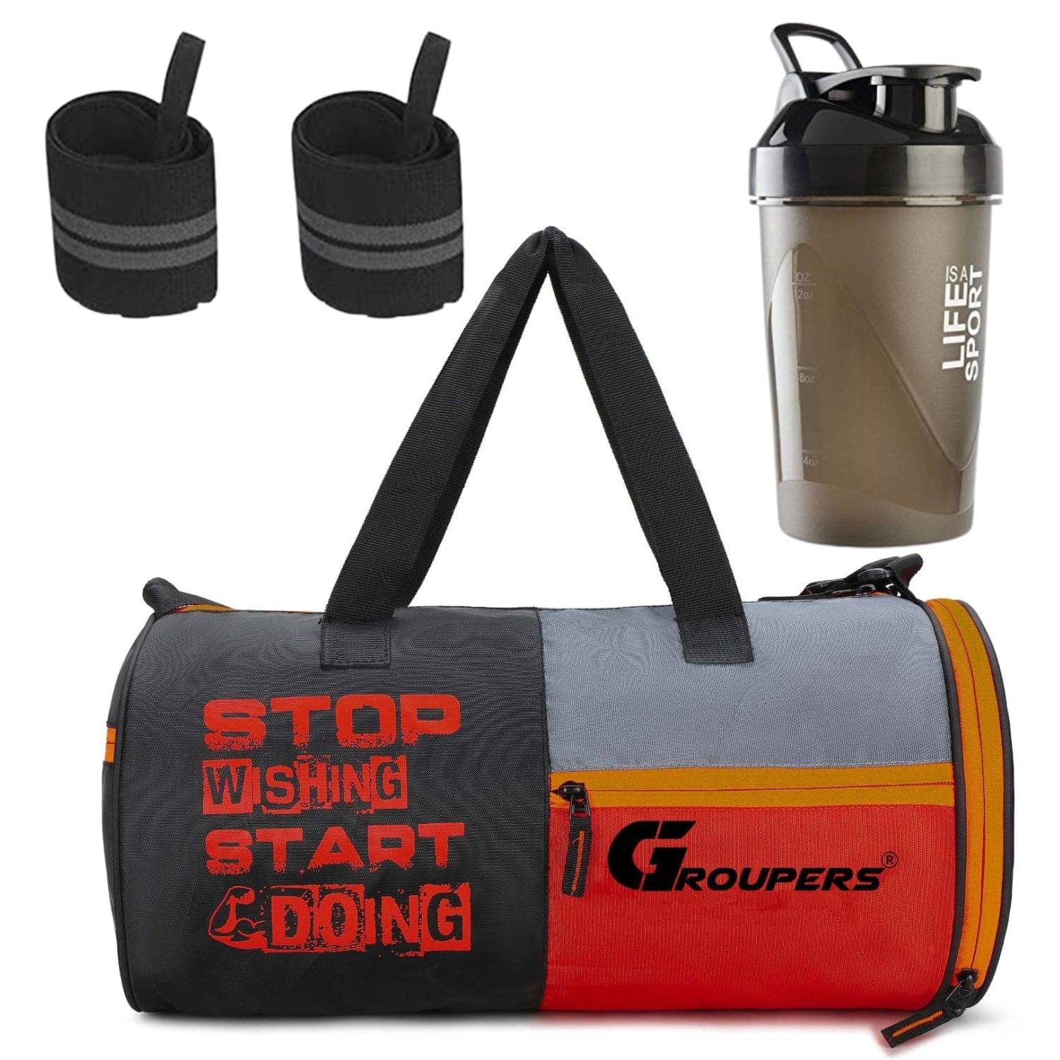     			GROUPERS Polyester BLACK 25 Ltrs Gym Bag