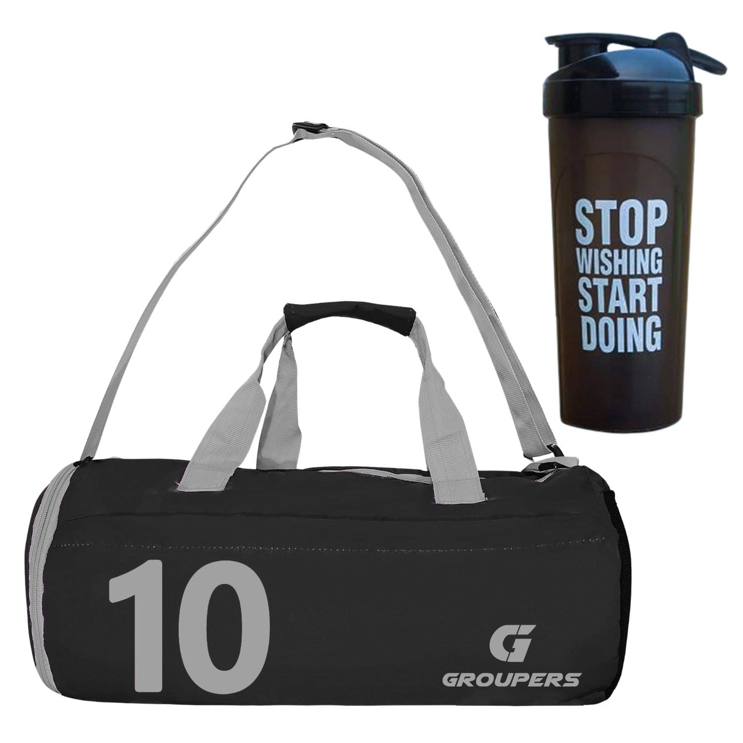     			GROUPERS Polyester BLACK 25 Ltrs Gym Bag
