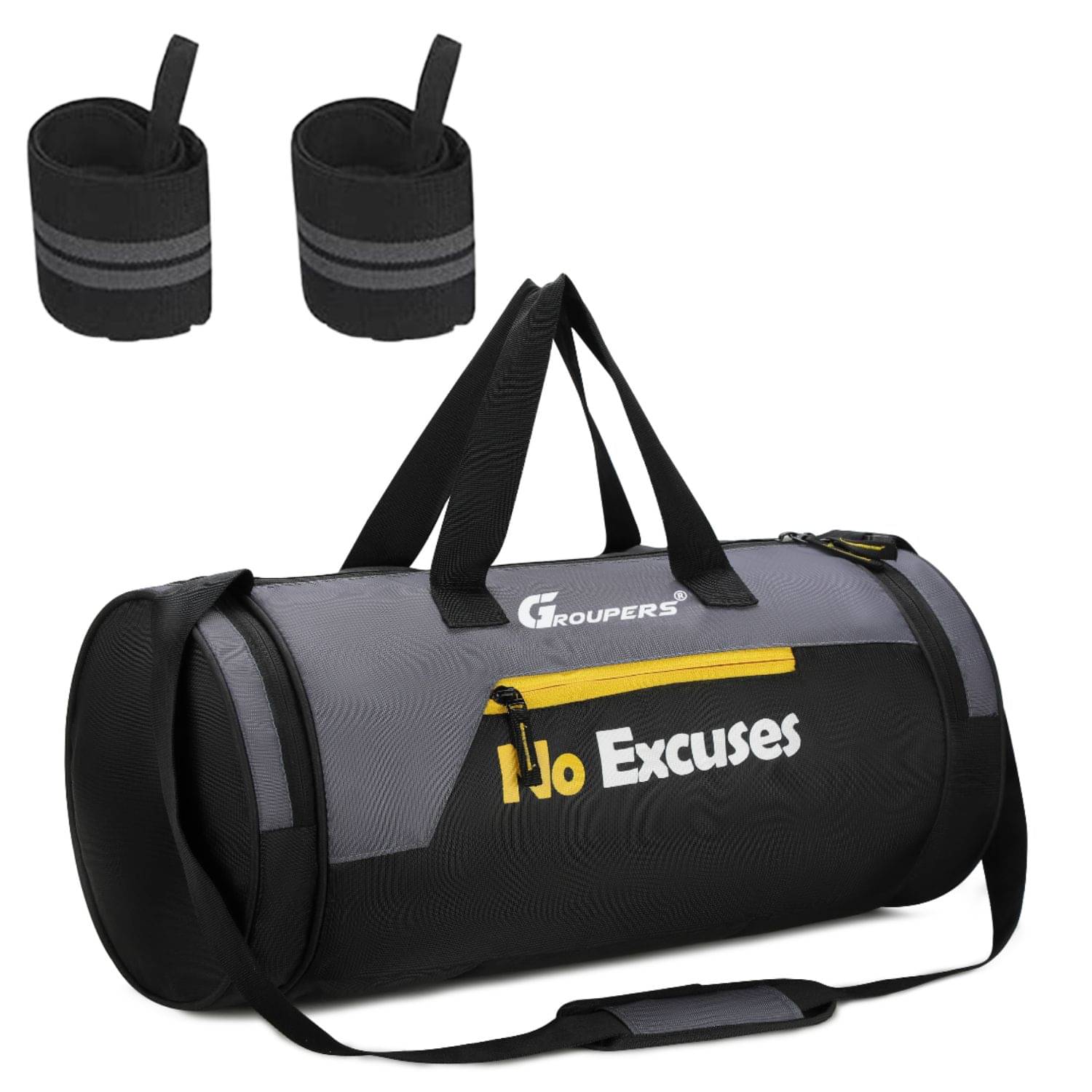     			GROUPERS Polyester BLACK 25 Ltrs Gym Bag