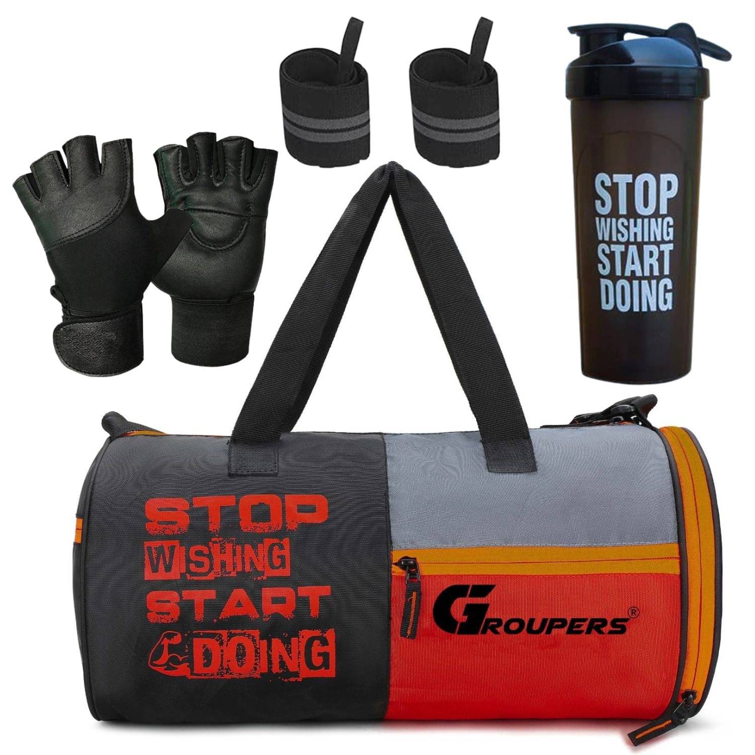     			GROUPERS Polyester BLACK 25 Ltrs Gym Bag