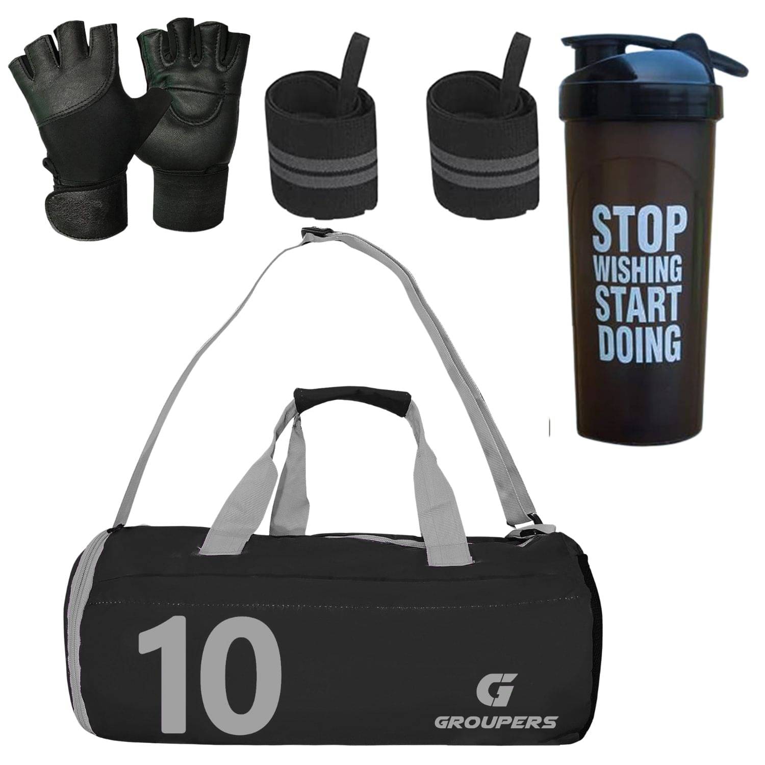     			GROUPERS Polyester BLACK 25 Ltrs Gym Bag