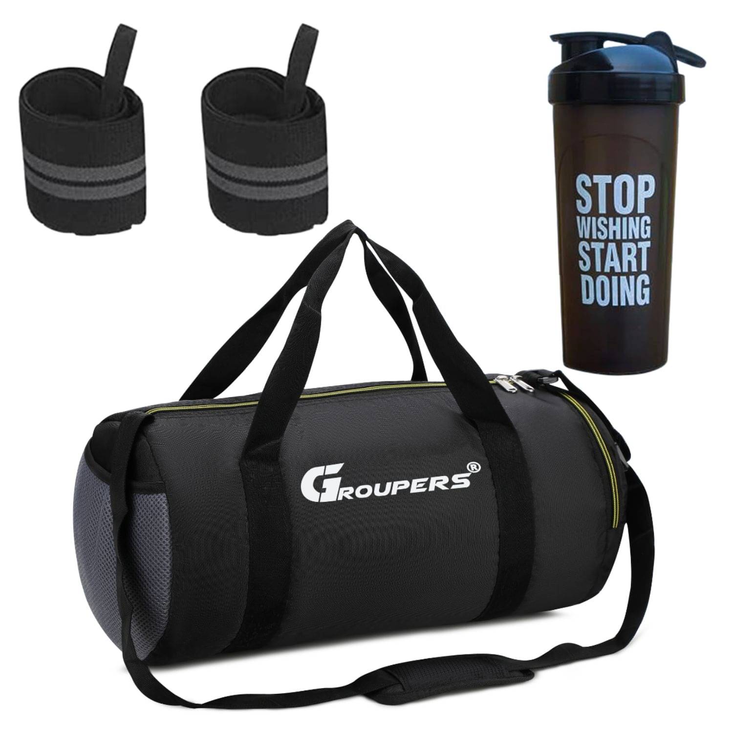     			GROUPERS Polyester BLACK 25 Ltrs Gym Bag