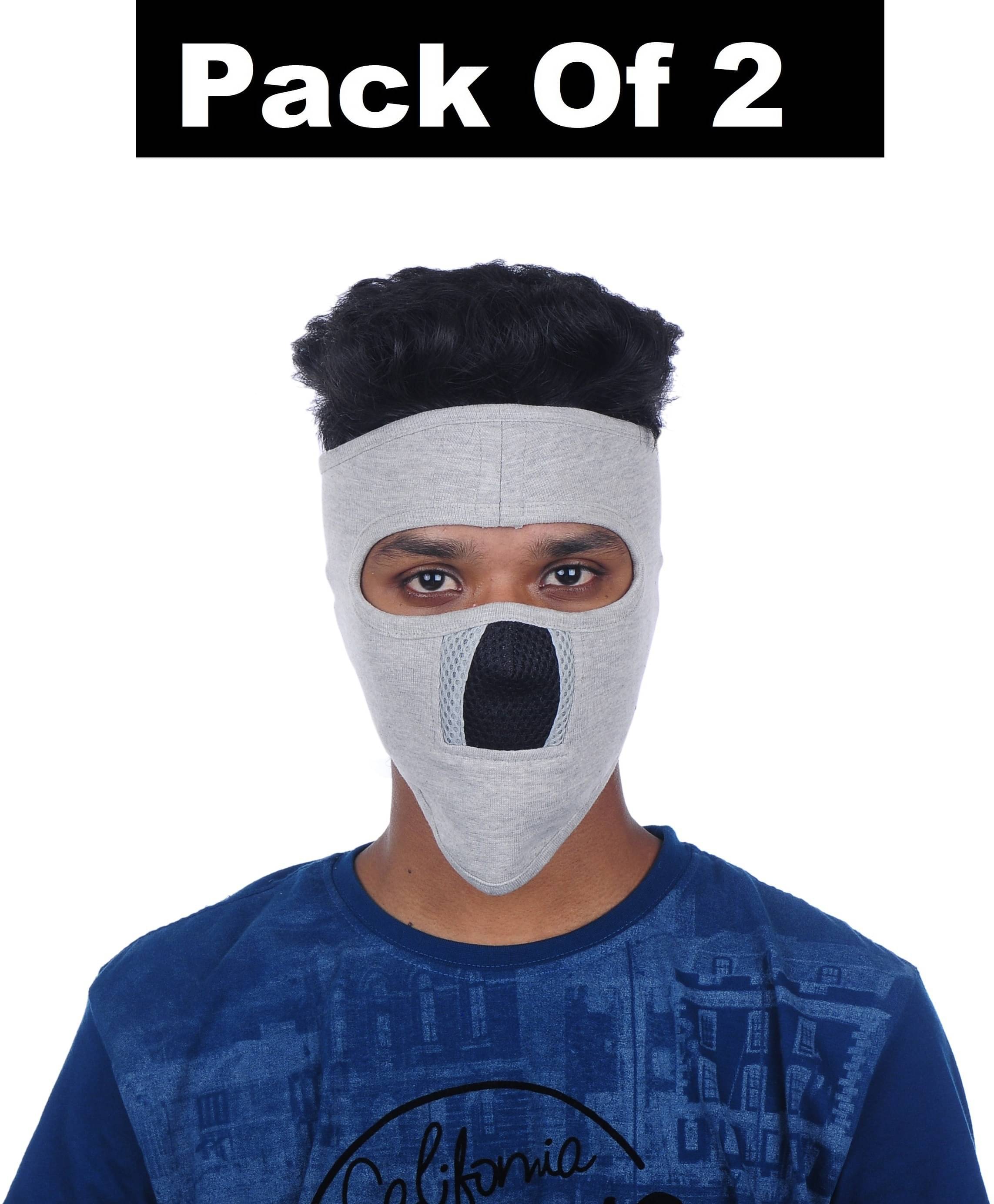     			H-STORE Gray Solid Cotton Face Cover