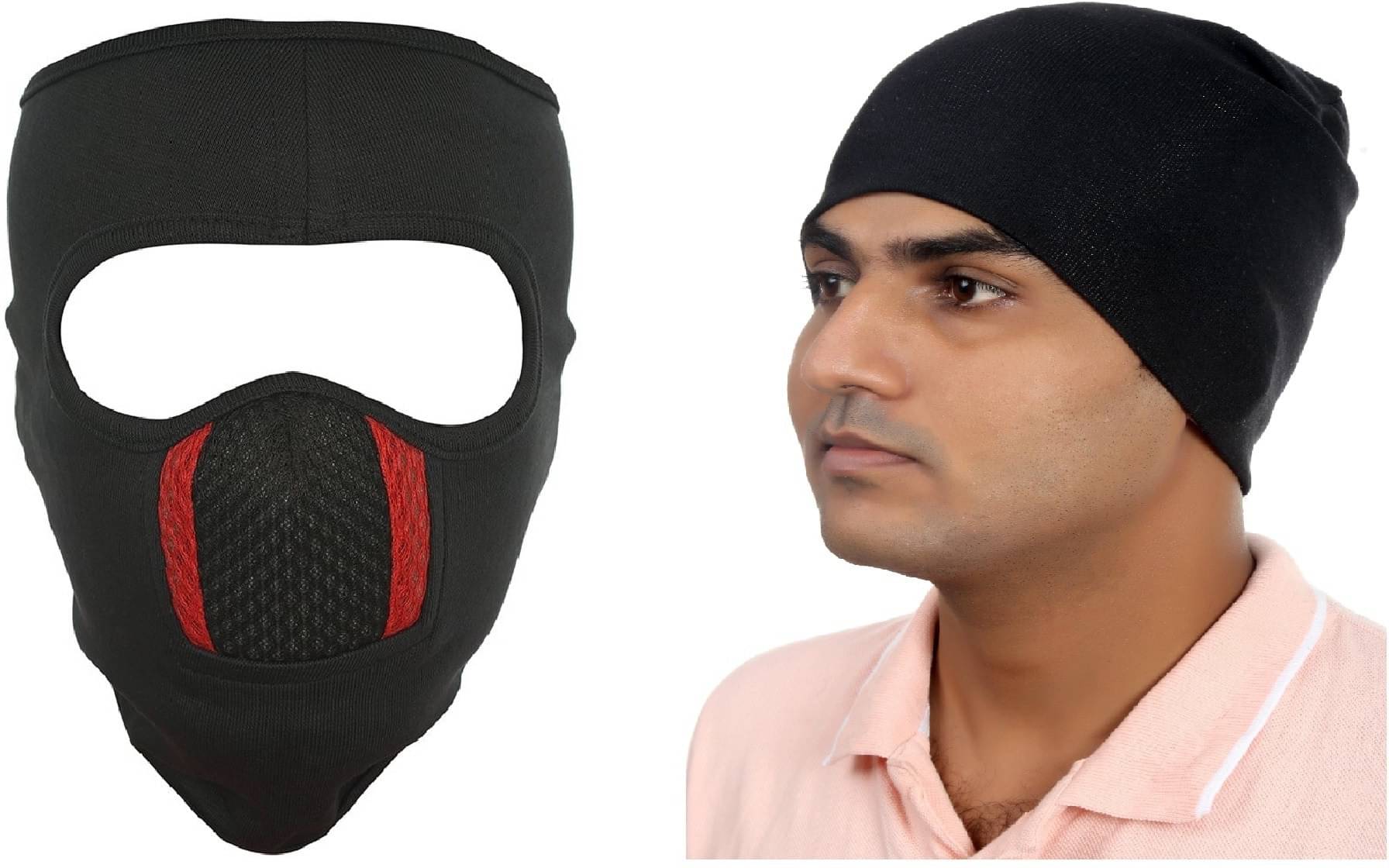     			H-STORE Multi Color Solid Cotton Face Cover