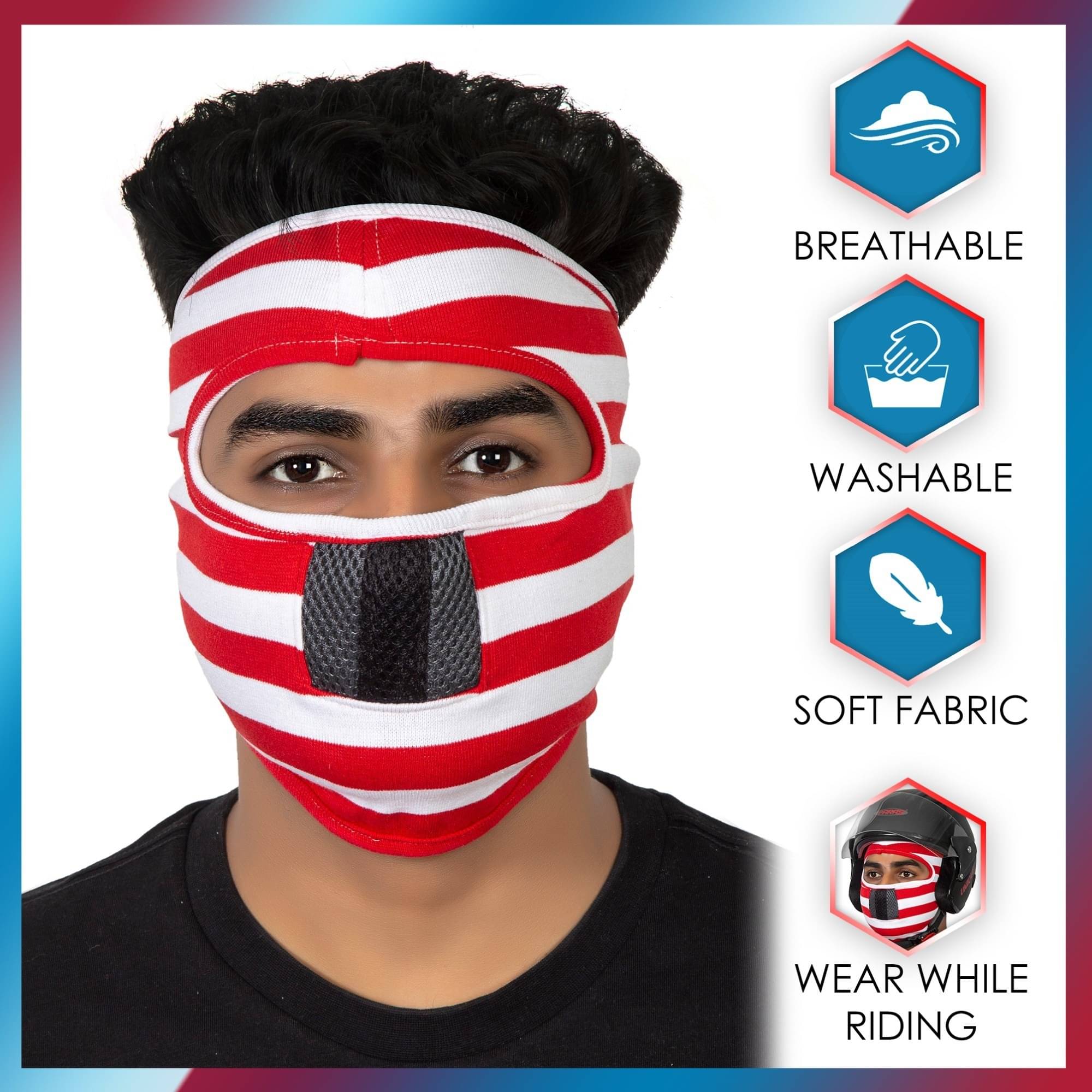 H-STORE Multi Color Solid Cotton Face Cover H-STORE Multi Color Solid Cotton Face Cover