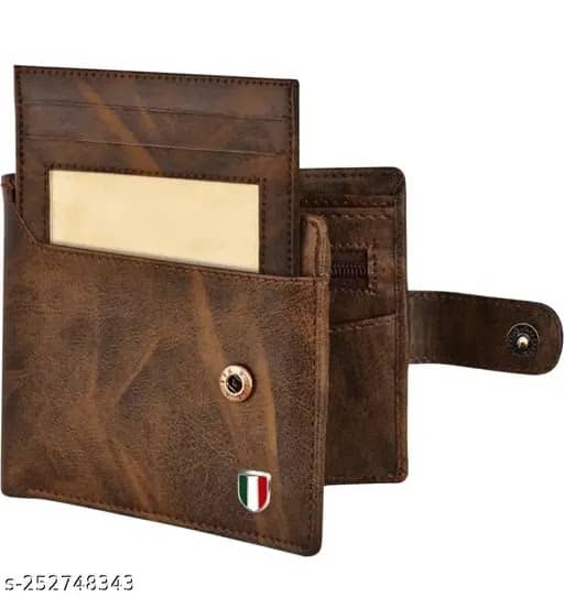 HABIBI PU Solid Men's Regular Wallet With 3 Slots For Card ( Brown , Pack of 1 ) - Handbags | Buy online on ZillyBuy