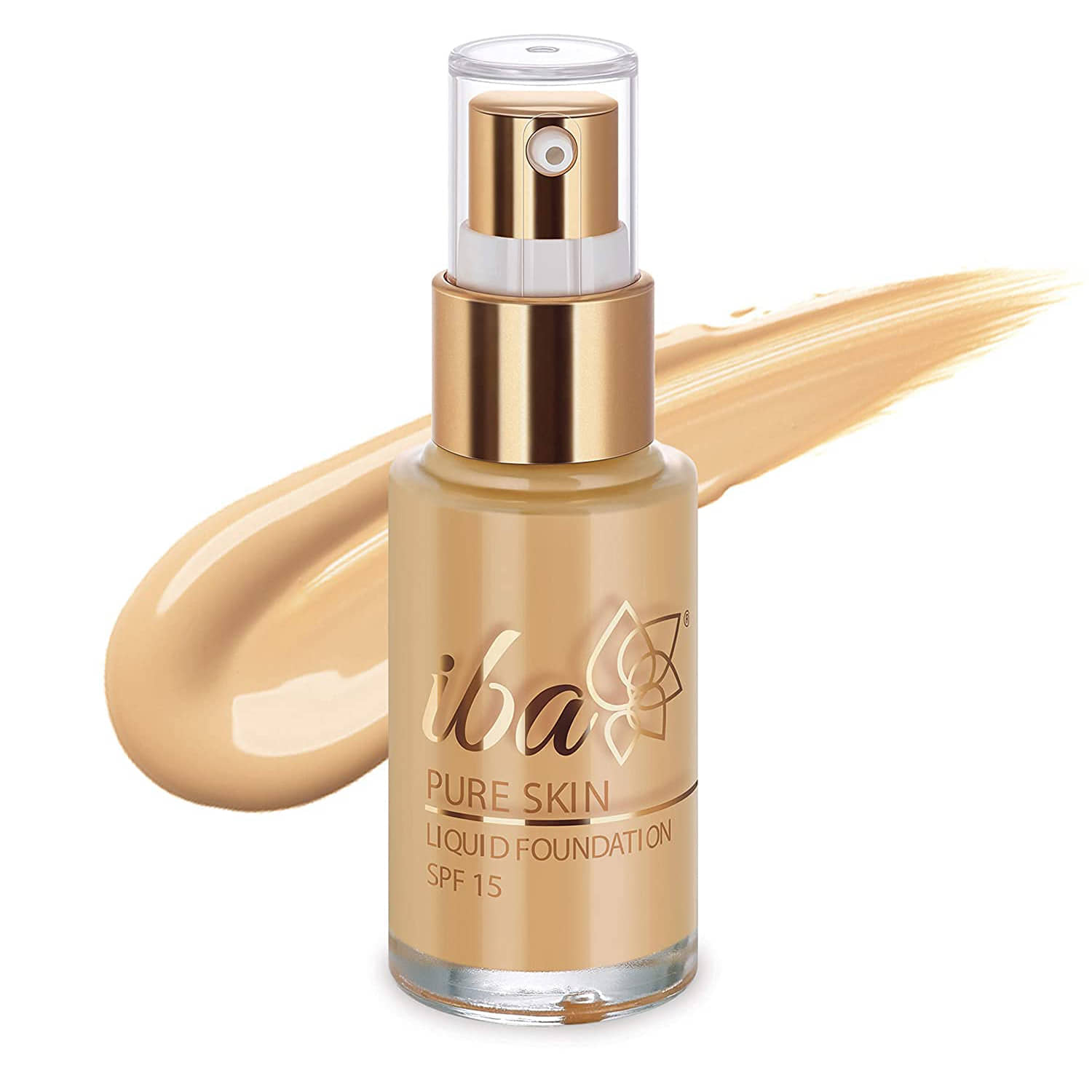 Iba Pure Skin Liquid Foundation Sun Beige, 30ml , Full Coverage , Oil Free Dewy Finish, (Pack of 1)