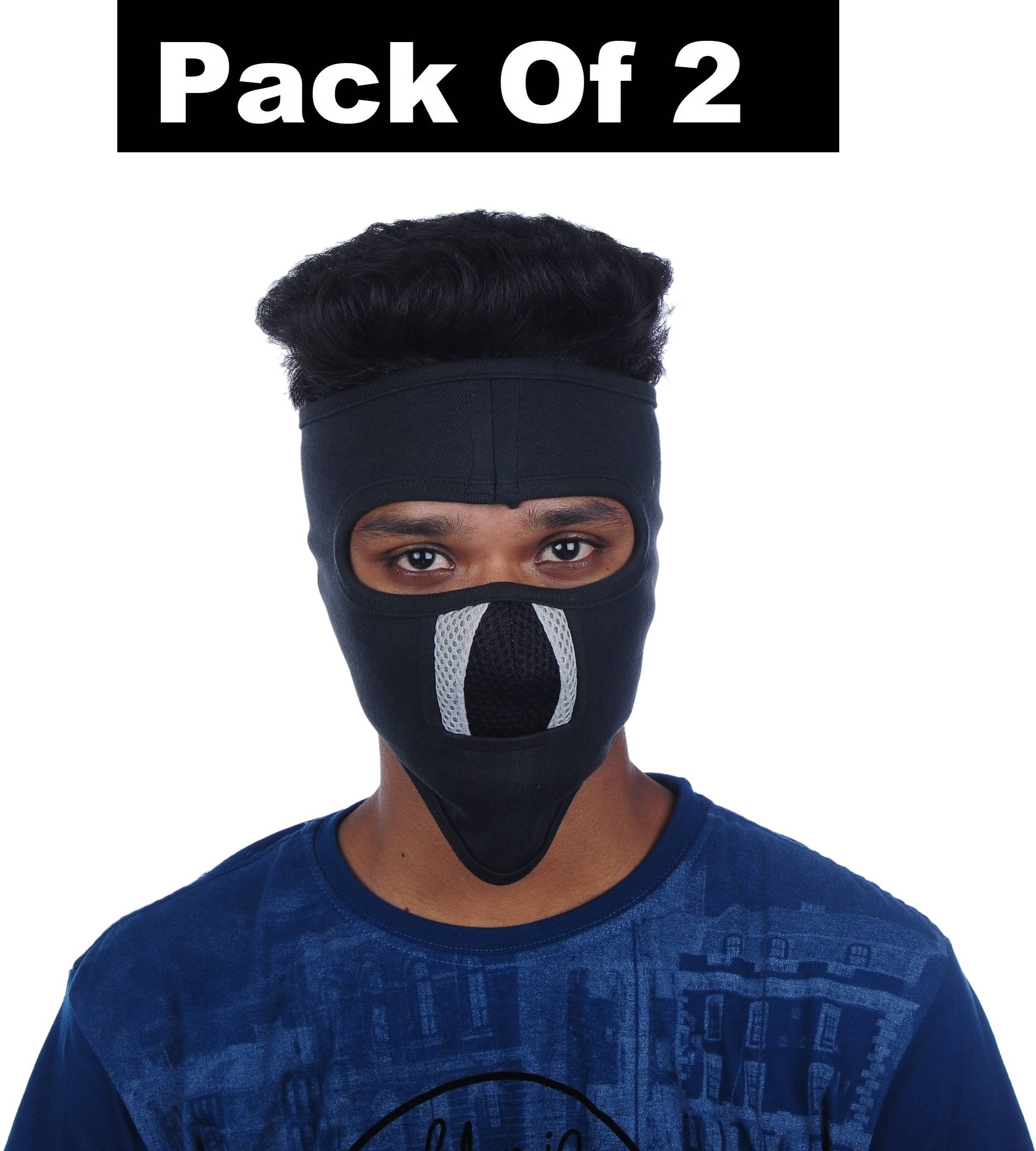     			Im unique Black Solid Cotton Face Cover