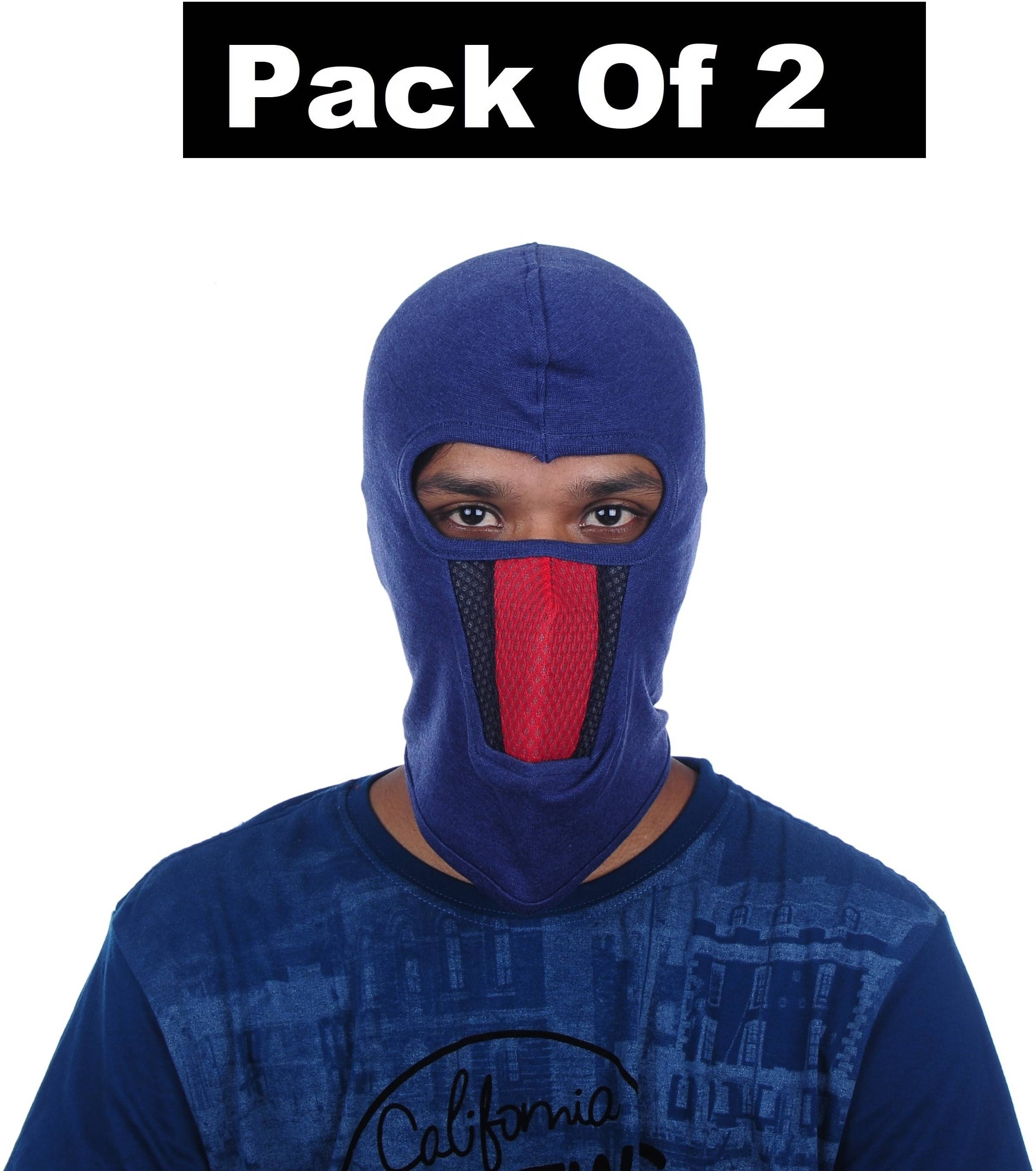     			Im unique Blue Solid Cotton Face Cover
