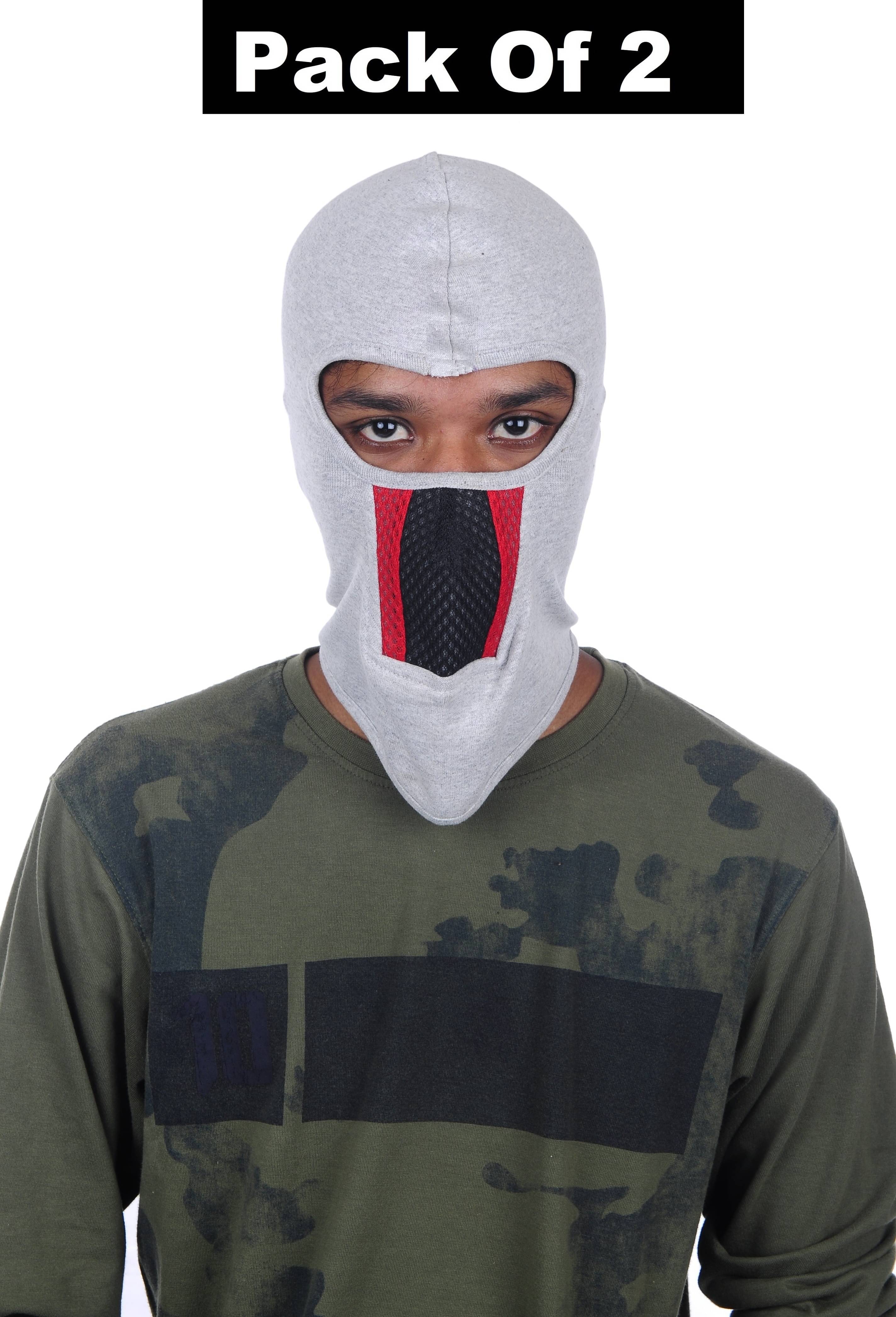     			Im unique Gray Solid Cotton Face Cover