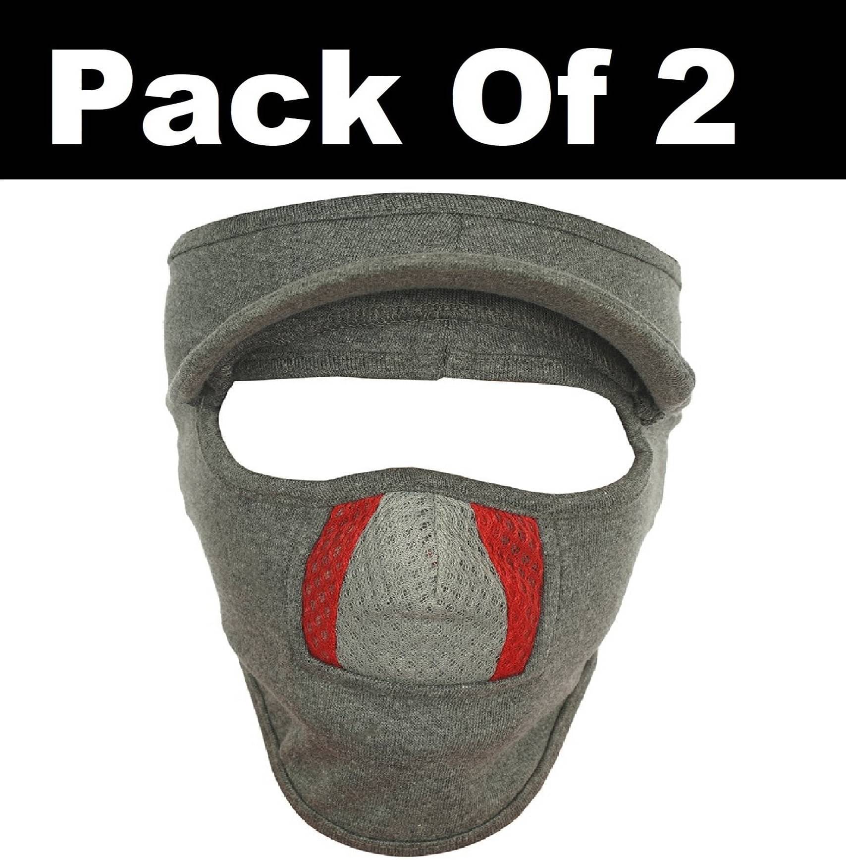     			Im unique Gray Solid Cotton Face Cover