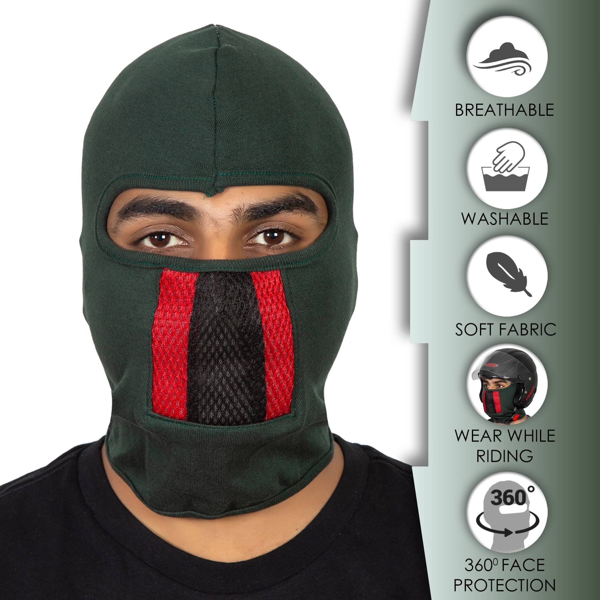     			Im unique Green Solid Cotton Face Cover