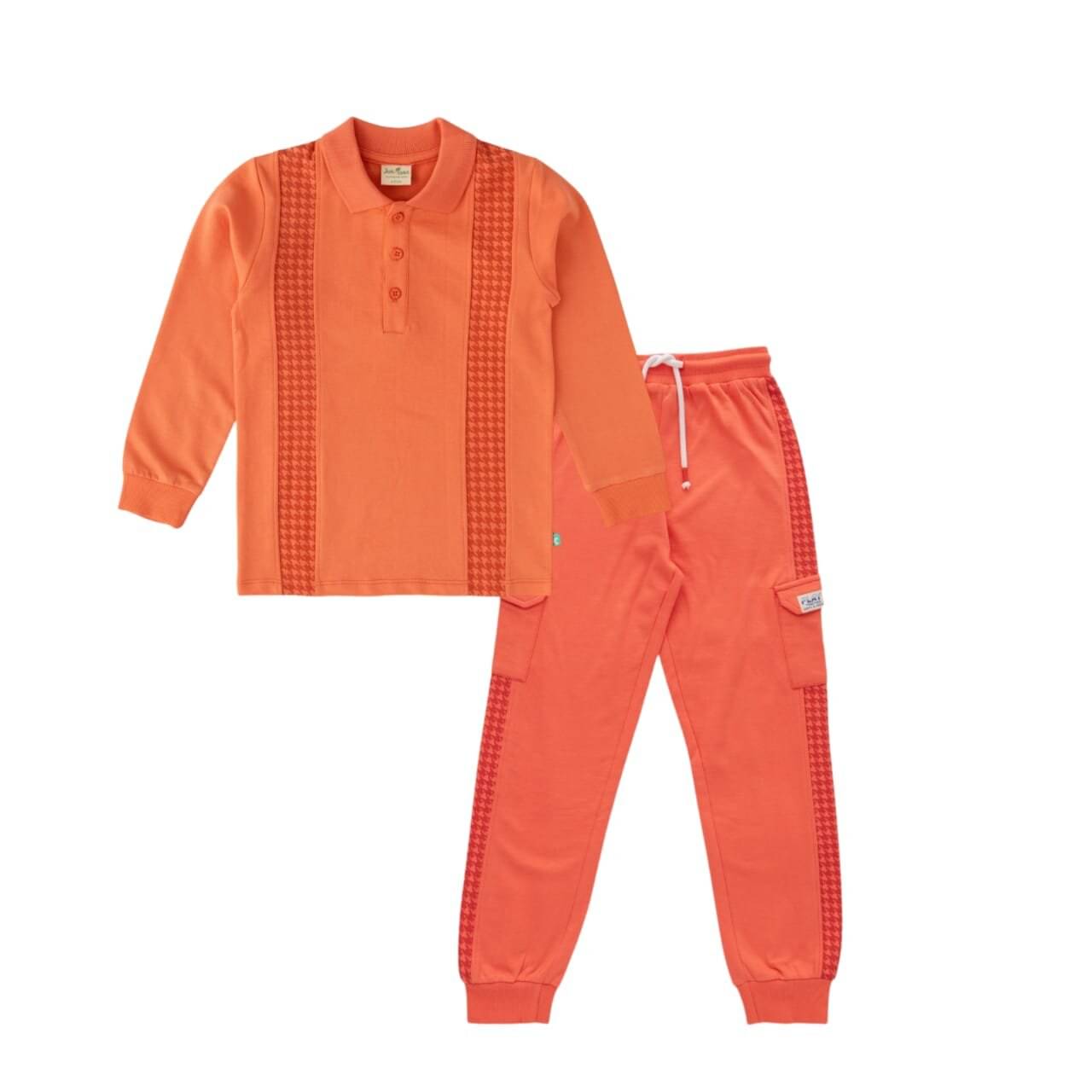     			Juscubs Pack of 1 Boys Cotton T-Shirt & Jeans Set ( Orange )