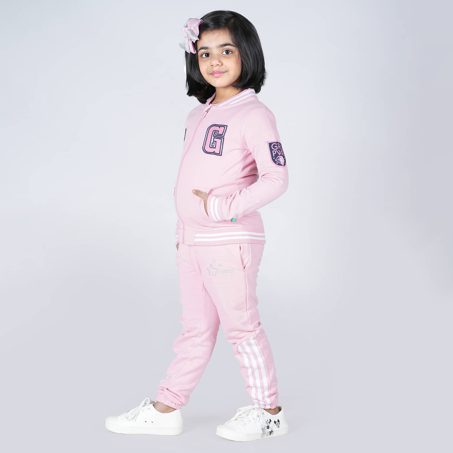     			Juscubs Pack of 1 Girls Cotton Sweatshirt With Joggers ( Pink )