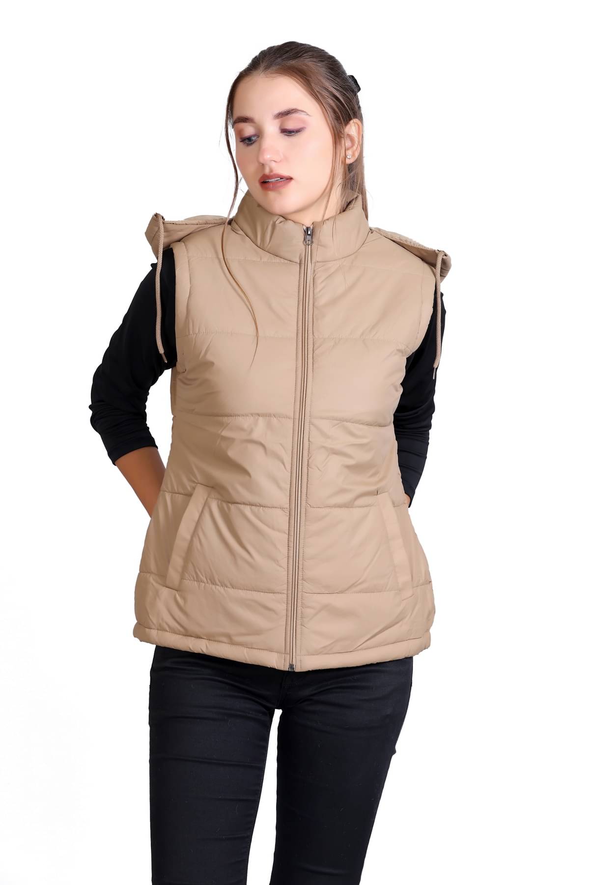    			KAZZ - Nylon Beige Hooded Jackets Pack of 1
