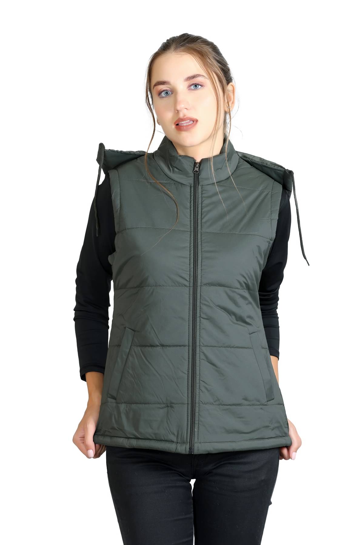     			KAZZ Women Regular Jacket ( Green )