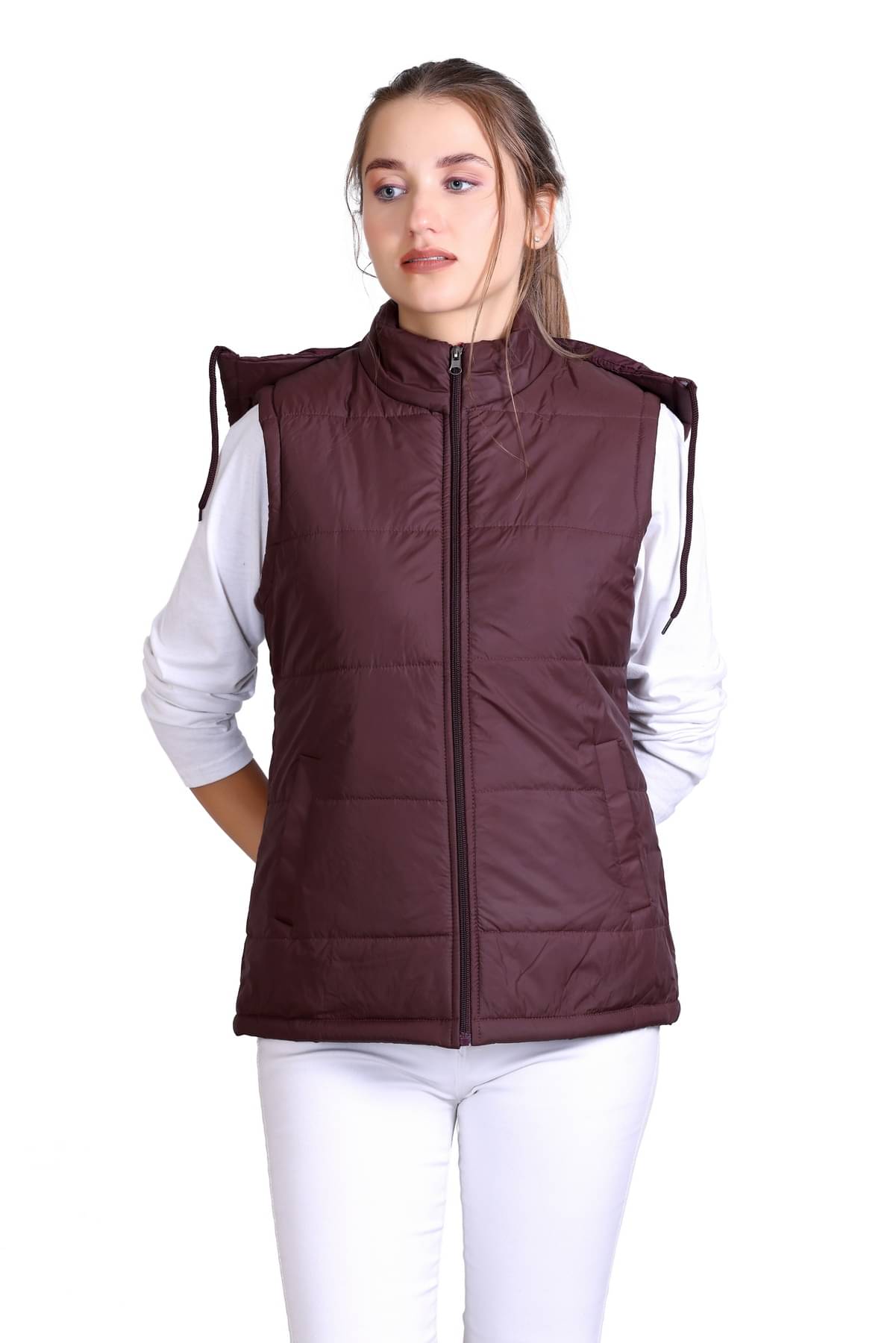KAZZ - Nylon Maroon Hooded Jackets Pack of 1 KAZZ - Nylon Maroon Hooded Jackets Pack of 1