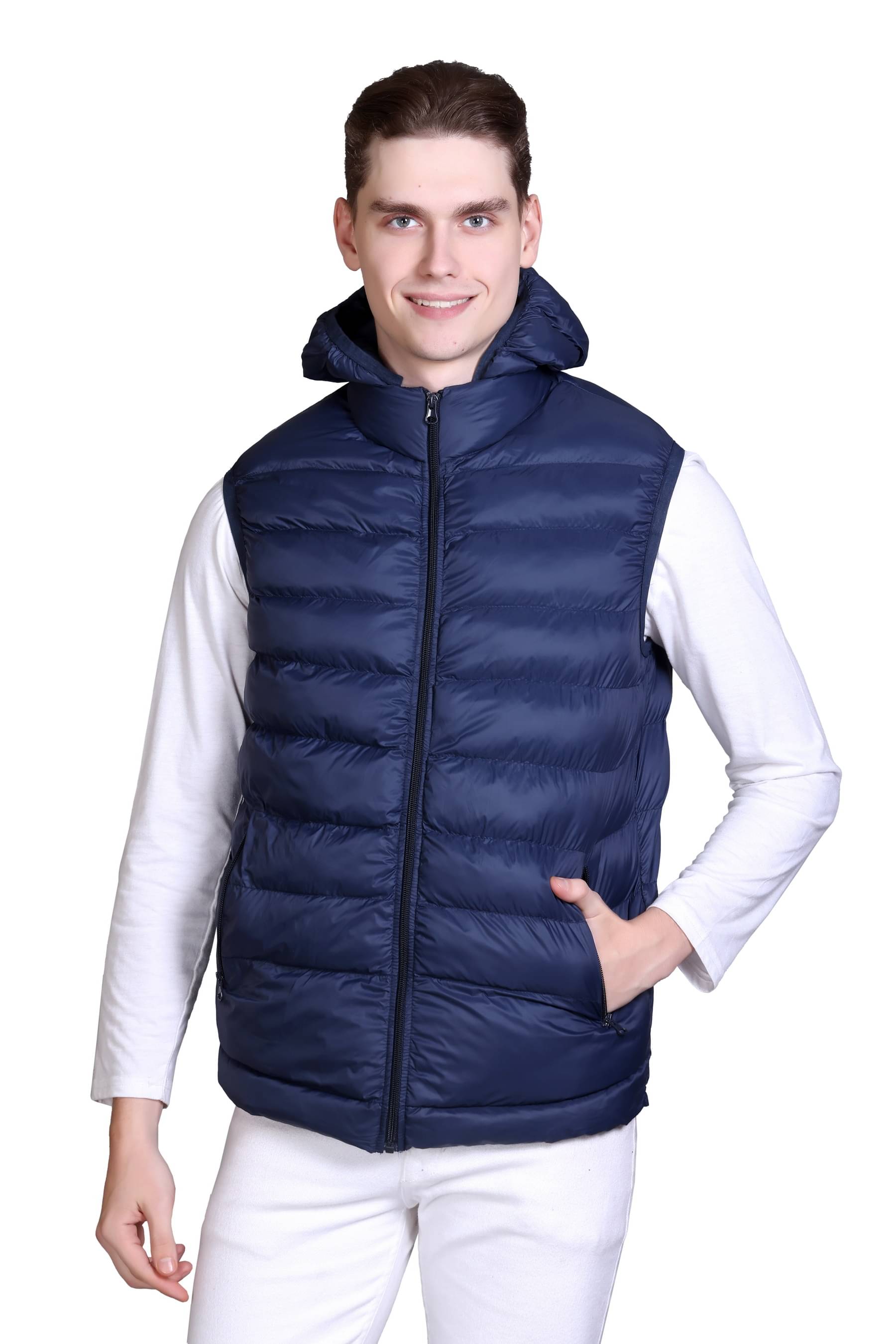    			KAZZ Nylon Men's Quilted & Bomber Jacket - Navy ( Pack of 1 )
