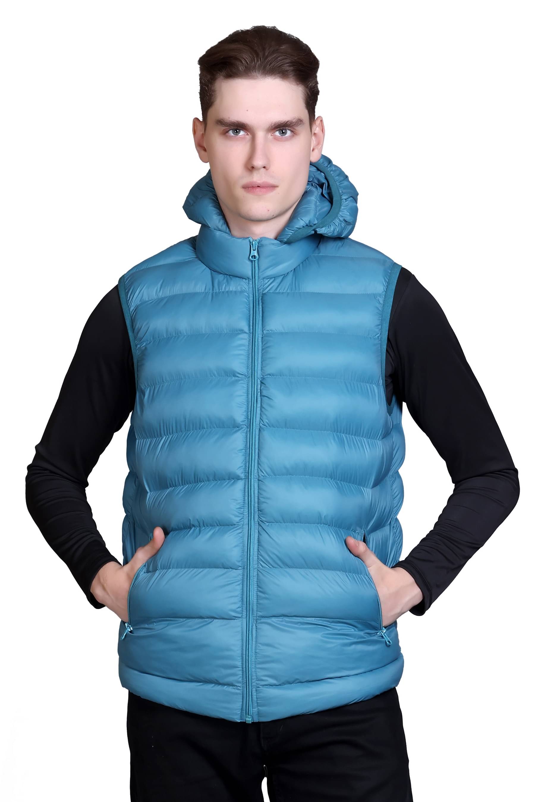     			KAZZ Nylon Men's Quilted & Bomber Jacket - Blue ( Pack of 1 )