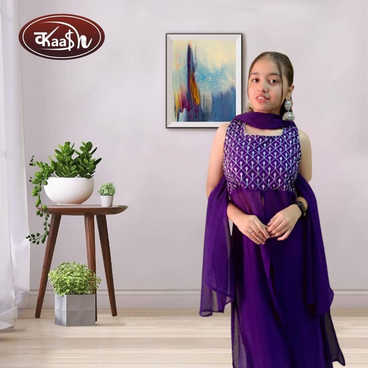 Kaash Sequin Solid Kurti With Salwar Women's Stitched Salwar Suit - Purple ( Pack of 1 ) Kaash Sequin Solid Kurti With Salwar Women's Stitched Salwar Suit - Purple ( Pack of 1 )